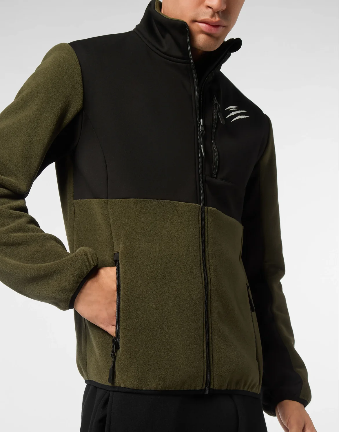 Pile Nylon Zip Anorak, цвет: Серый