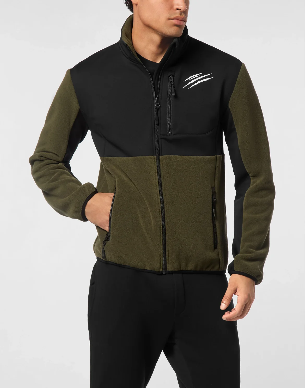 Pile Nylon Zip Anorak, цвет: Серый