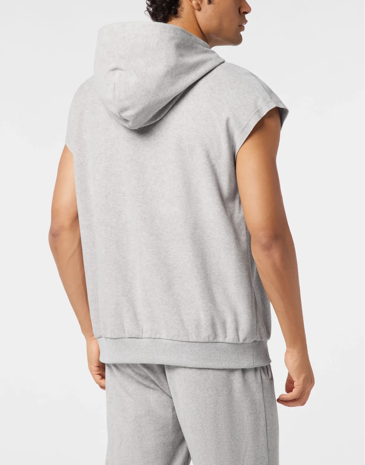 Sponge Sleeveless Hoodied Vest, цвет: Серый