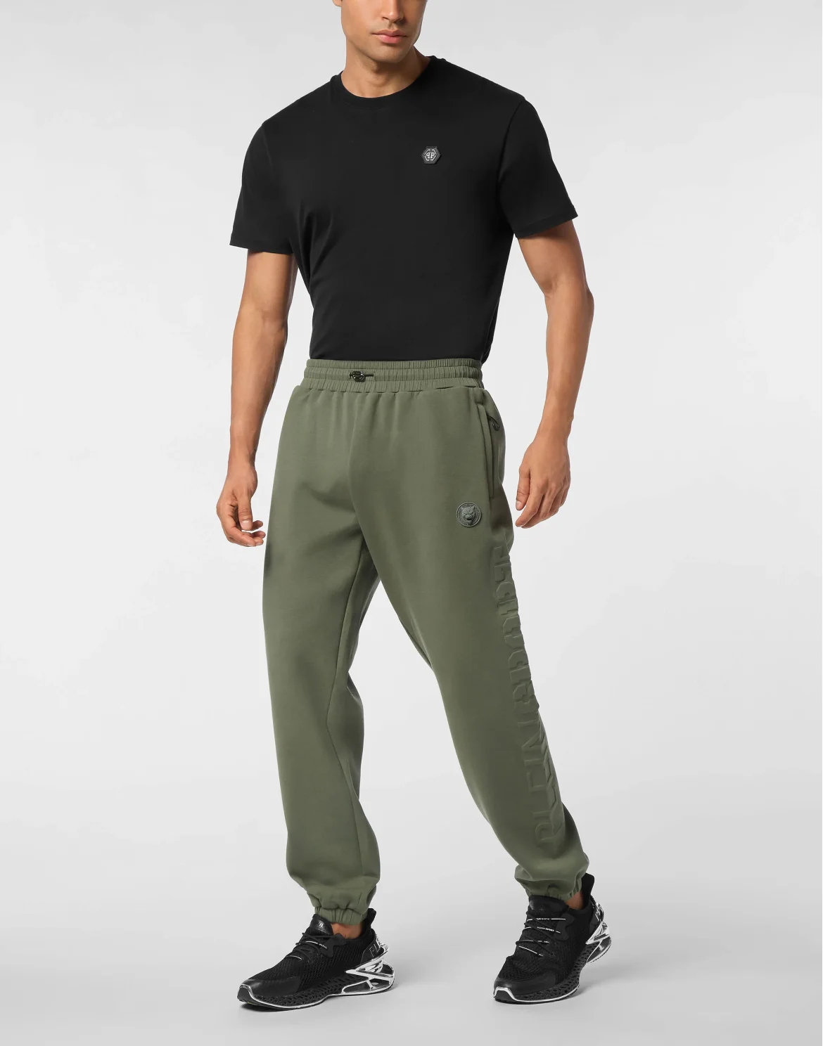 Embossed Jogging Pants, цвет: Серый