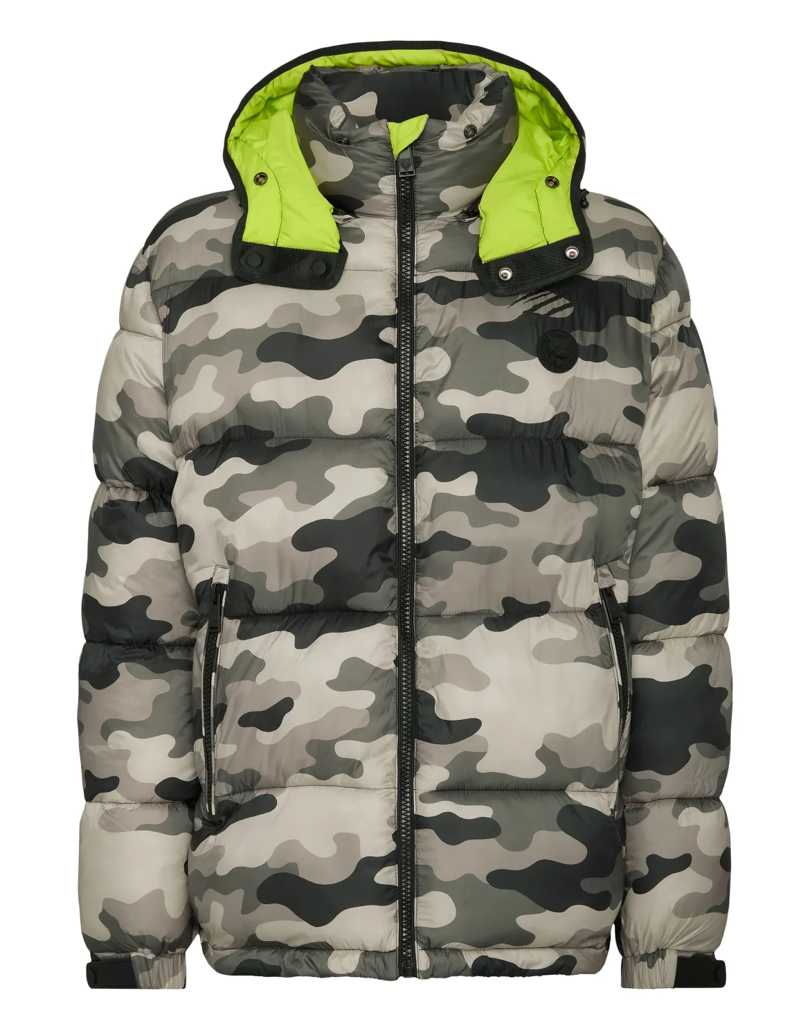 Puffer Jacket Camouflage, цвет: Черный