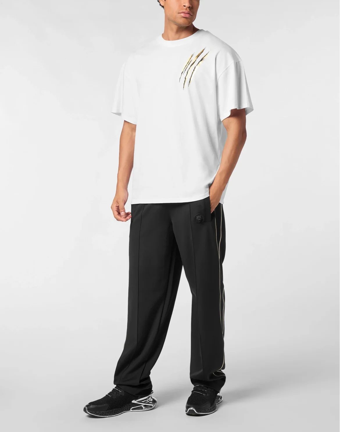 Cotton Round Neck T-Shirt Run Faster Scratch, цвет: Золотой