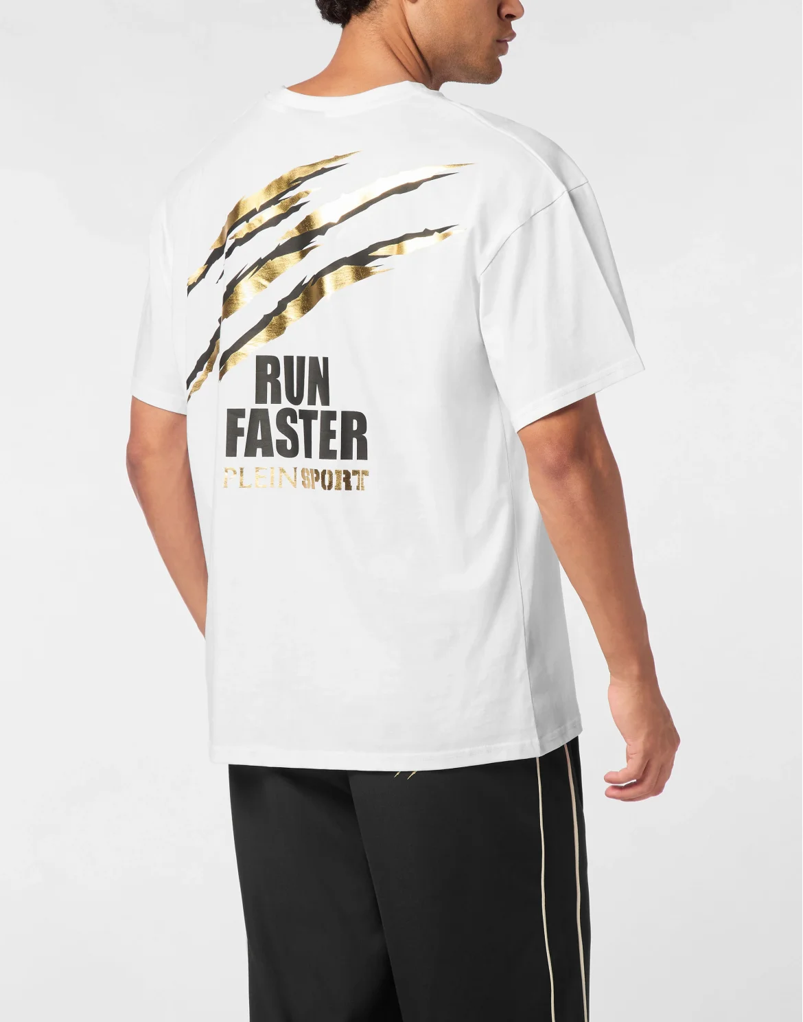 Cotton Round Neck T-Shirt Run Faster Scratch, цвет: Золотой