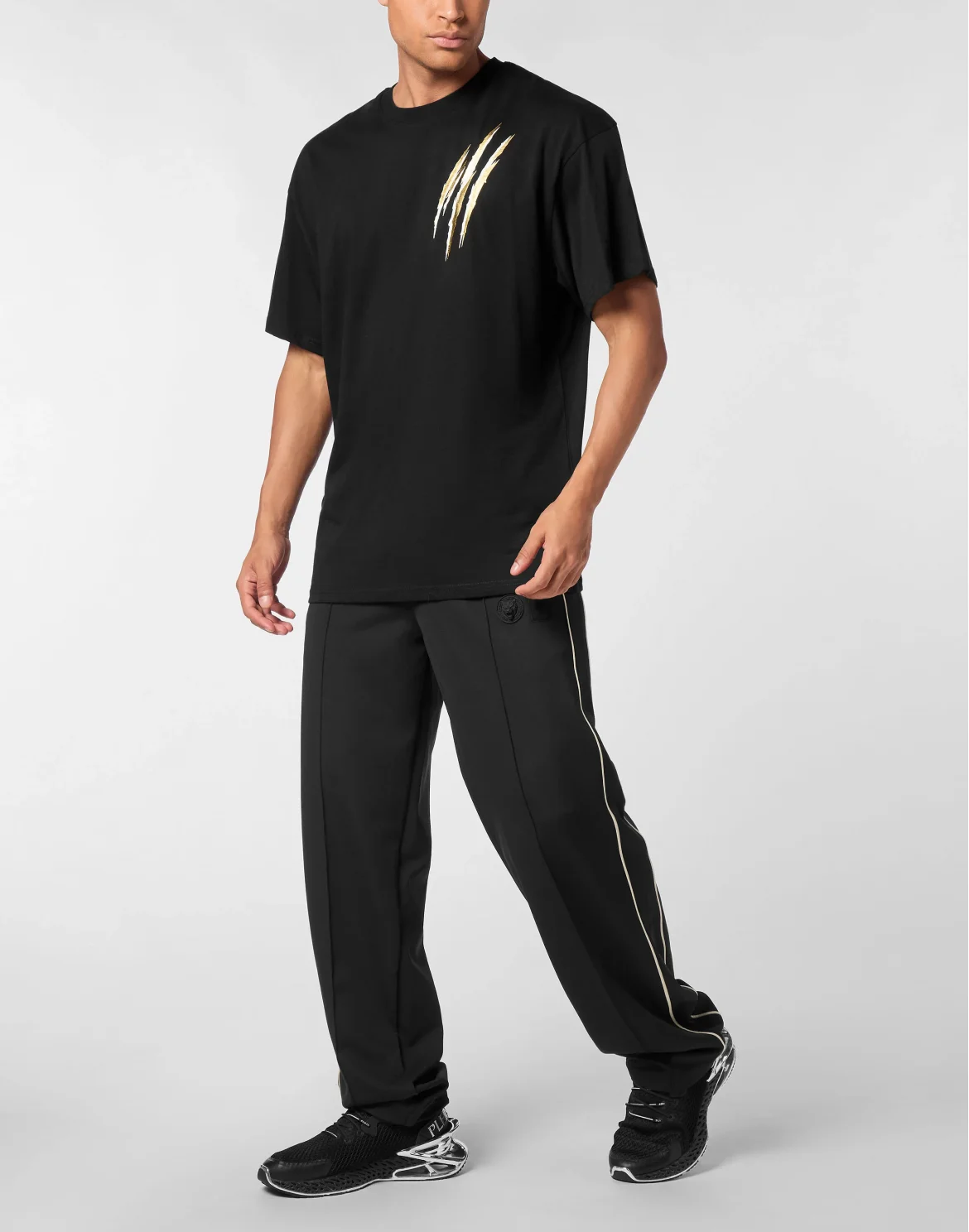 Cotton Round Neck T-Shirt Run Faster Scratch, цвет: Золотой