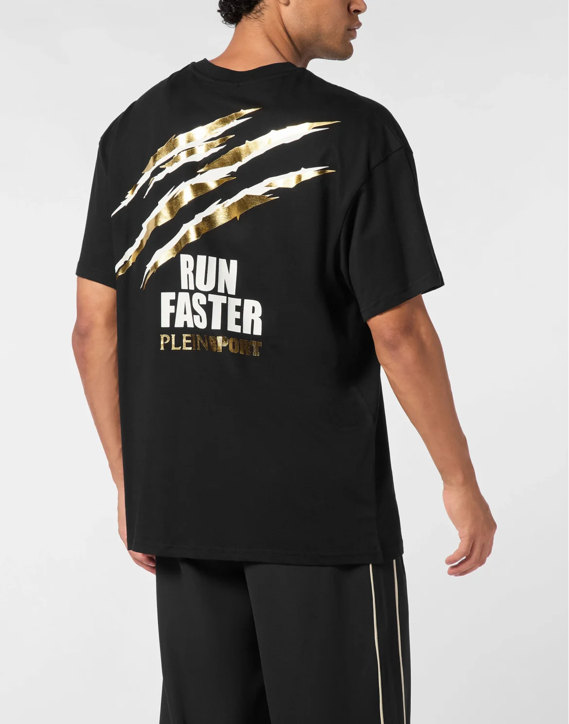 Cotton Round Neck T-Shirt Run Faster Scratch, цвет: Золотой