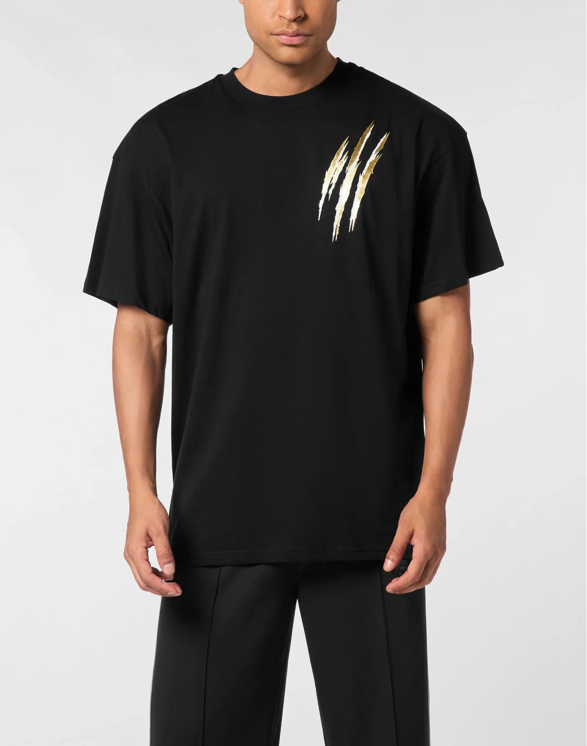 Cotton Round Neck T-Shirt Run Faster Scratch, цвет: Золотой