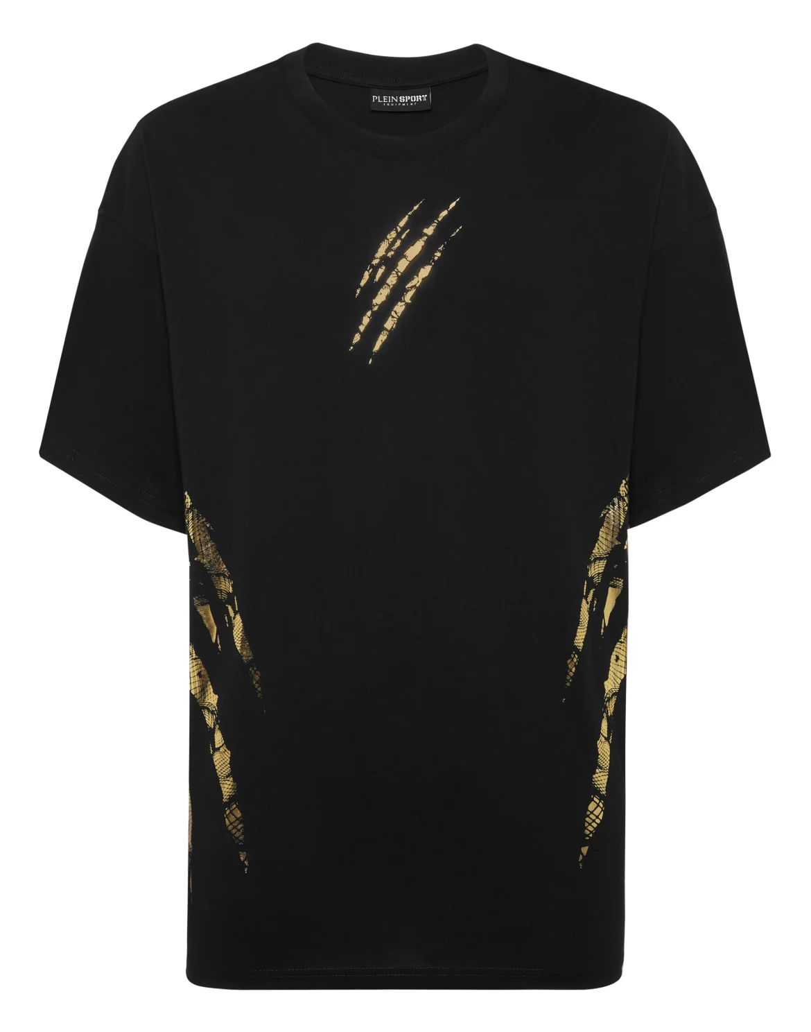 Cotton Round Neck T-Shirt Body Lines, цвет: Золотой