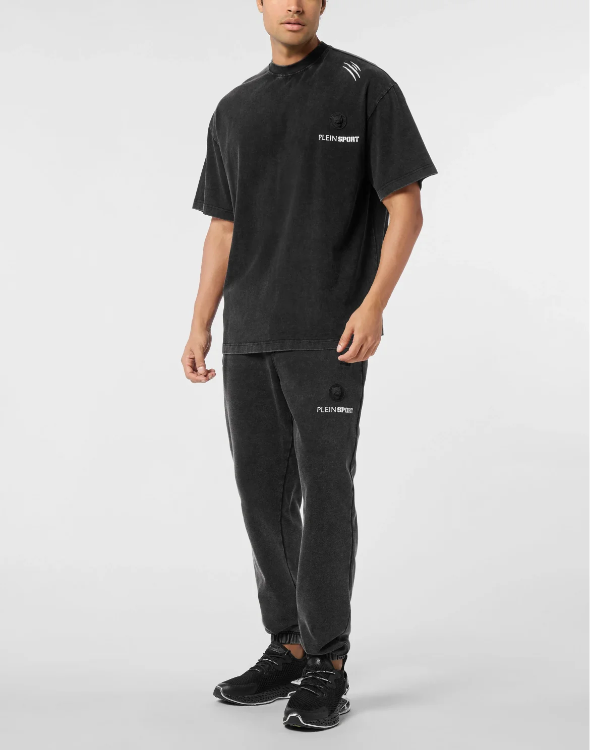 Cotton Round Neck T-Shirt Cold Dye, цвет: Черный