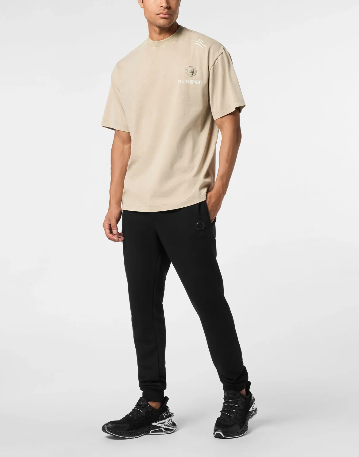 Cotton Round Neck T-Shirt Cold Dye, цвет: Бежевый