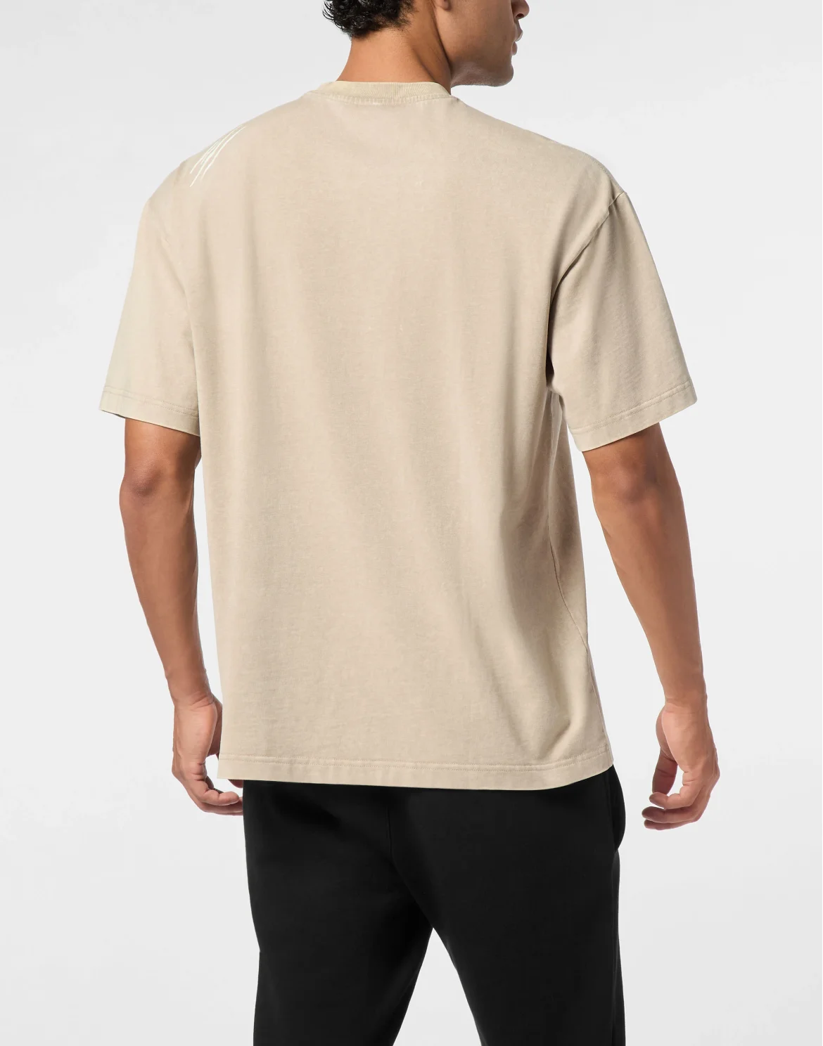 Cotton Round Neck T-Shirt Cold Dye, цвет: Бежевый