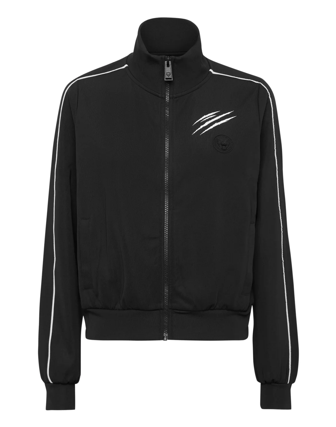 Cropped Tracksuit Jacket, цвет: Черный