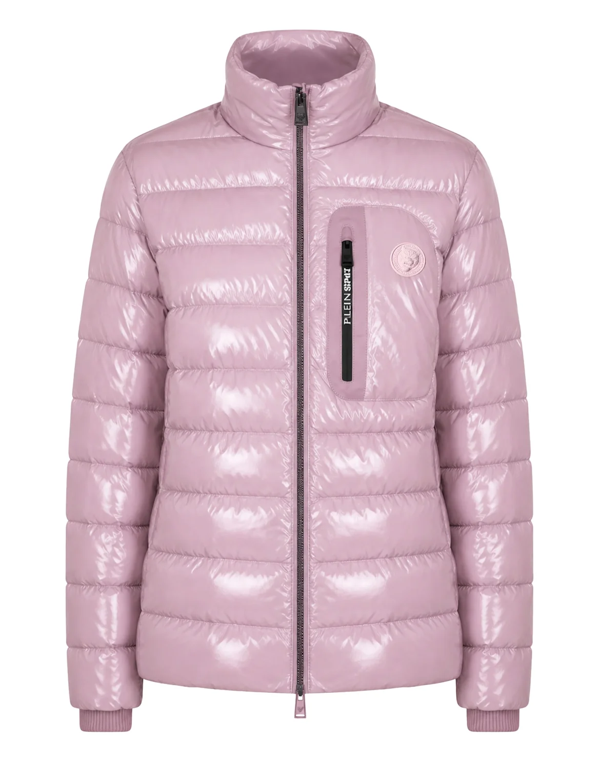Nylon Padded Shiny Jacket Tiger, цвет: Розовый