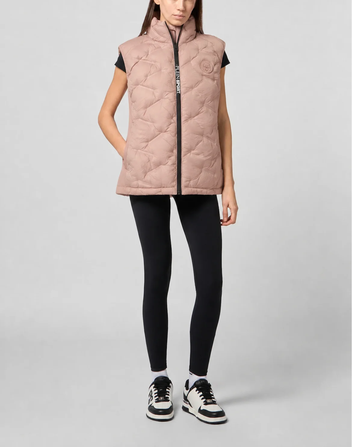 Light Padding Jacket Vest Scratch, цвет: Розовый
