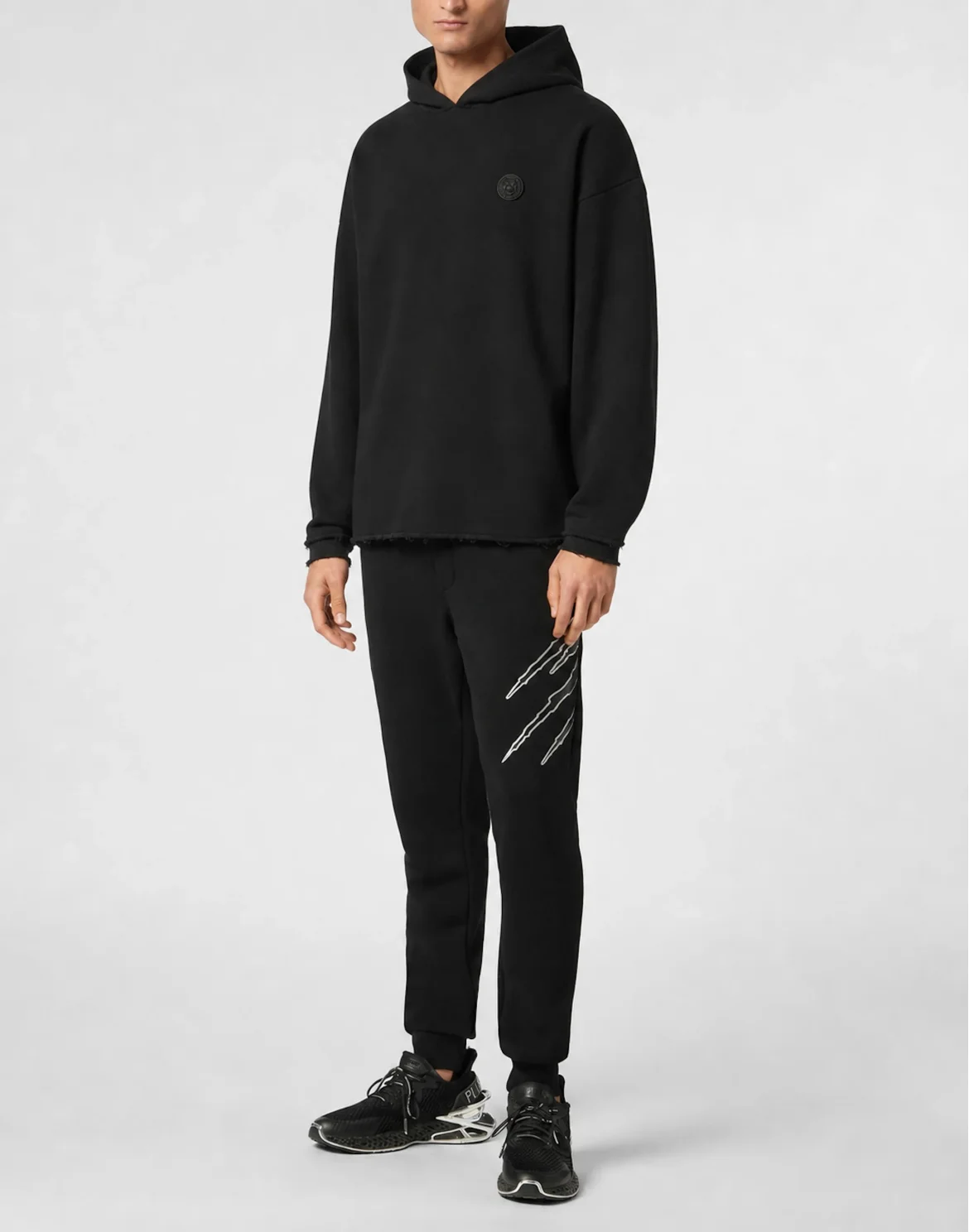 Jersey Hoodie Raw Edge, цвет: Черный