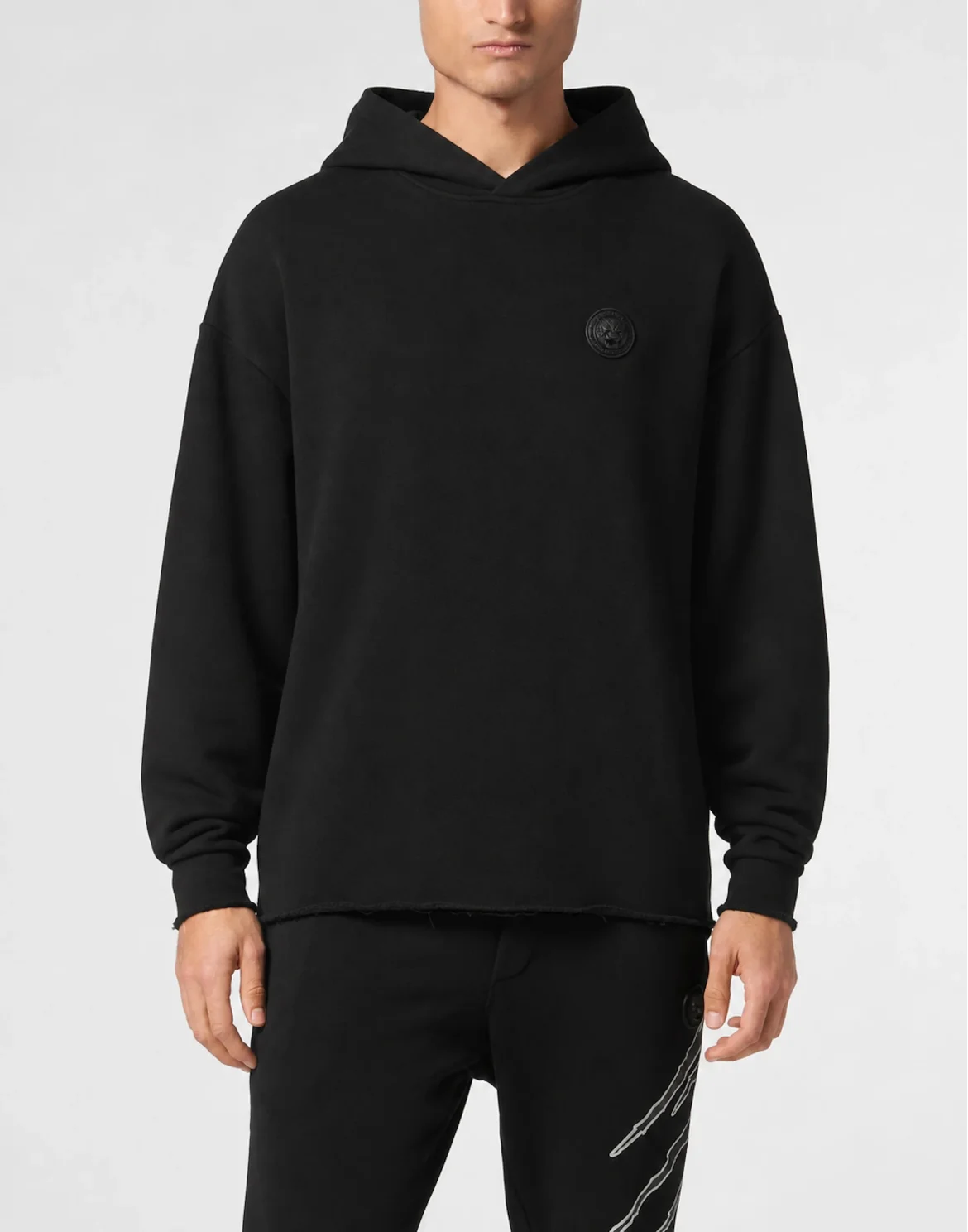 Jersey Hoodie Raw Edge, цвет: Черный