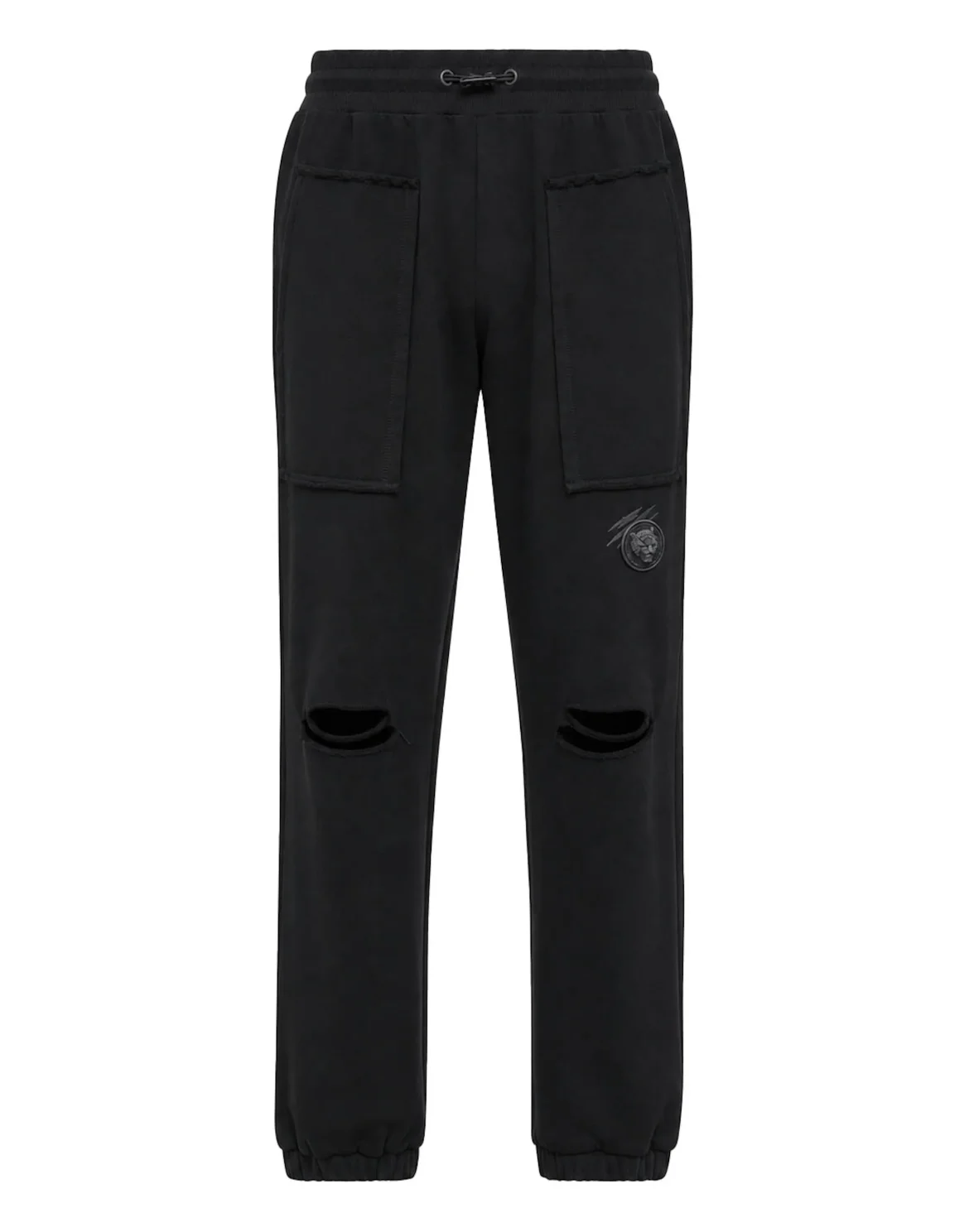 Destroyed Jogging Pants Raw Edge, цвет: Черный