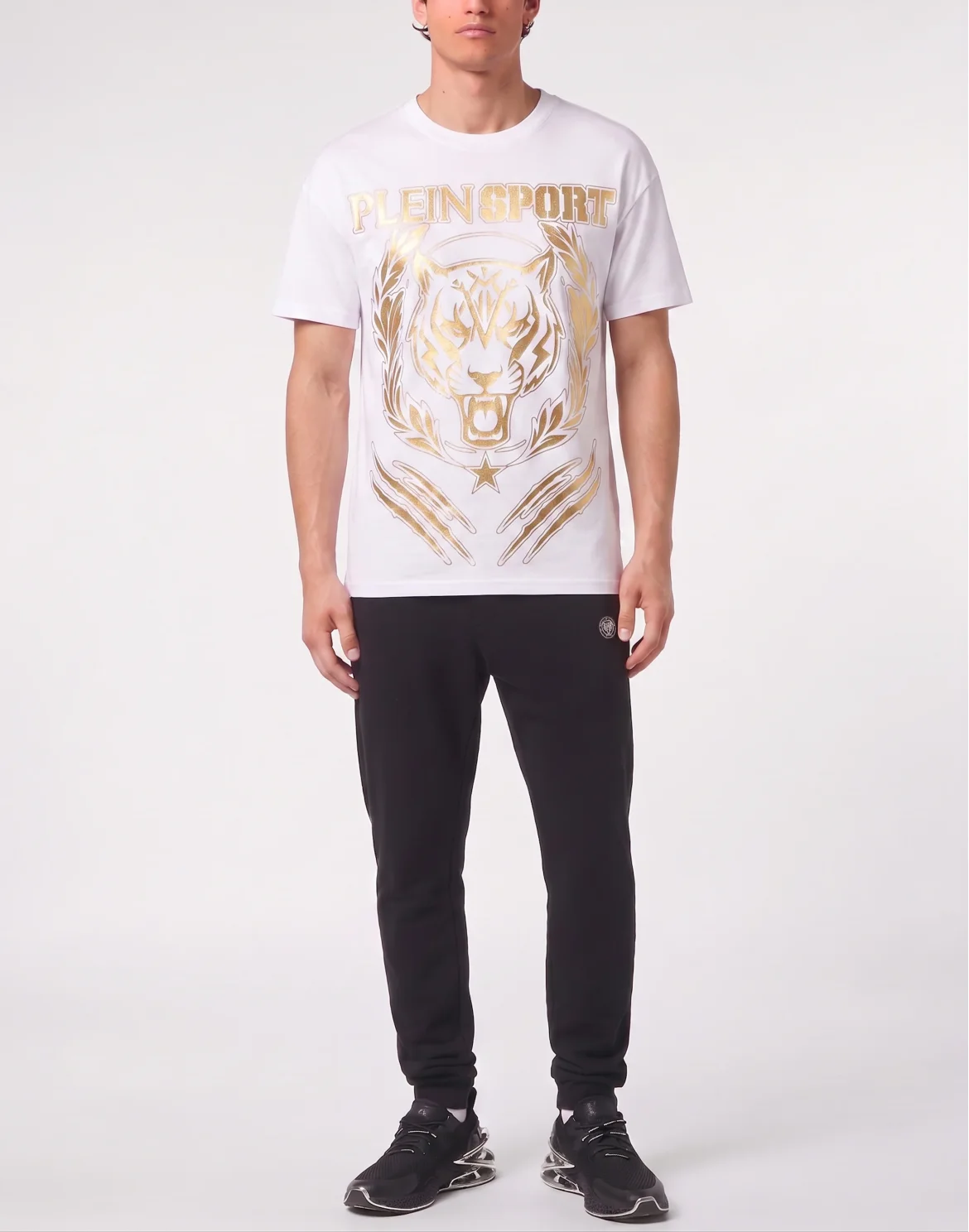 Round Neck T-Shirt Tiger Crest, цвет: Белый
