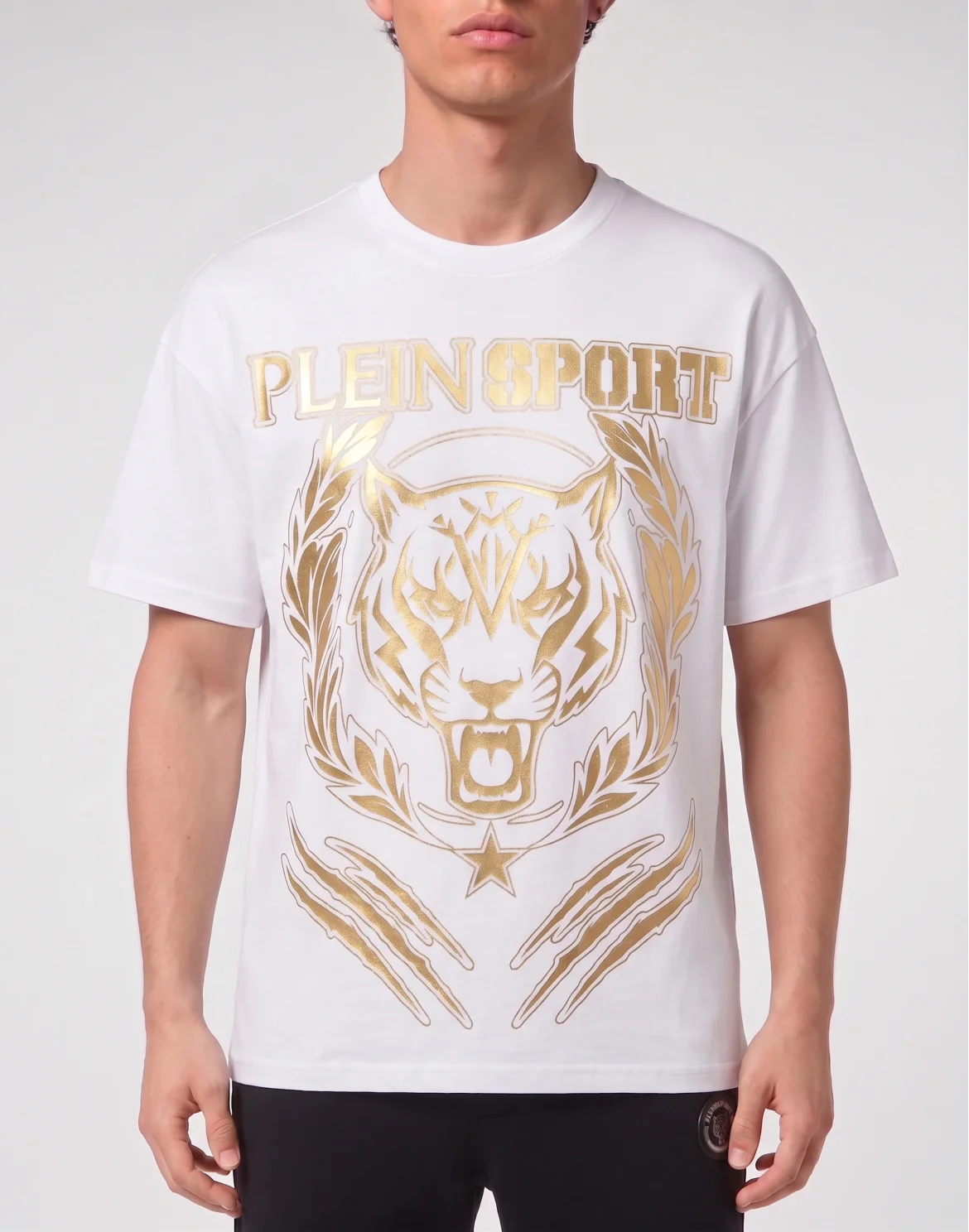Round Neck T-Shirt Tiger Crest, цвет: Белый