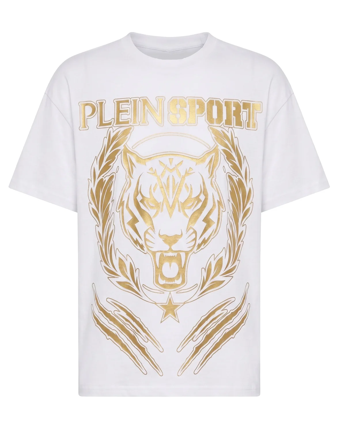 Round Neck T-Shirt Tiger Crest, цвет: Белый