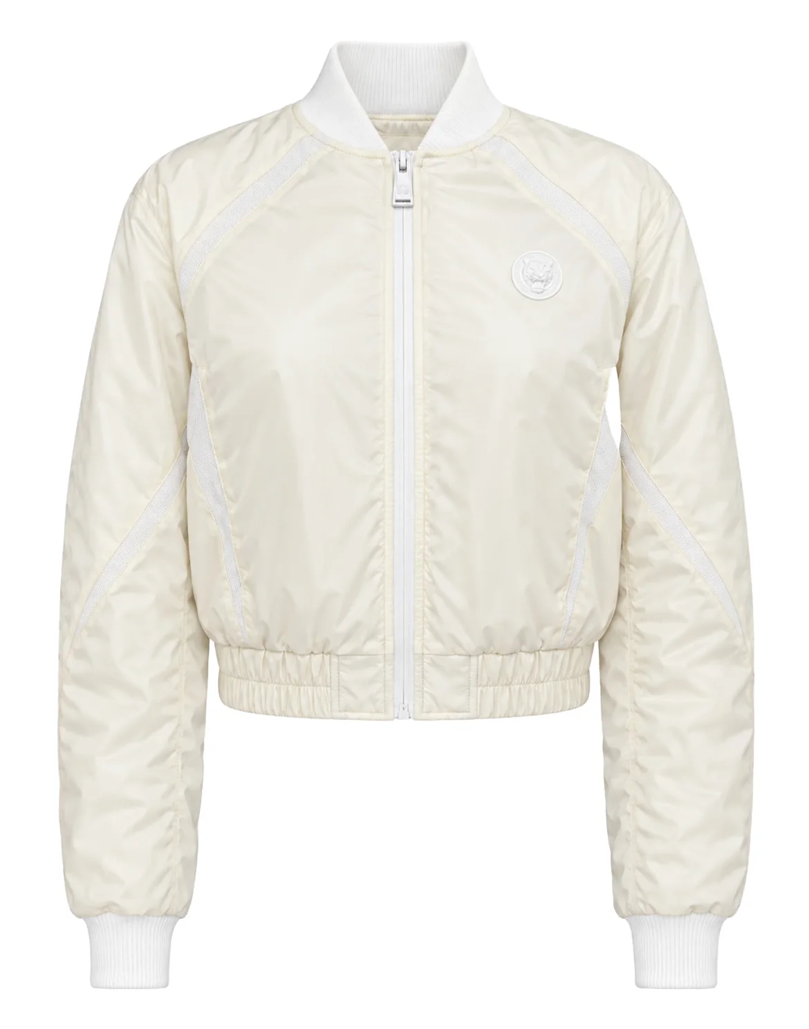 Shiny Nylon Bomber, цвет: Бежевый