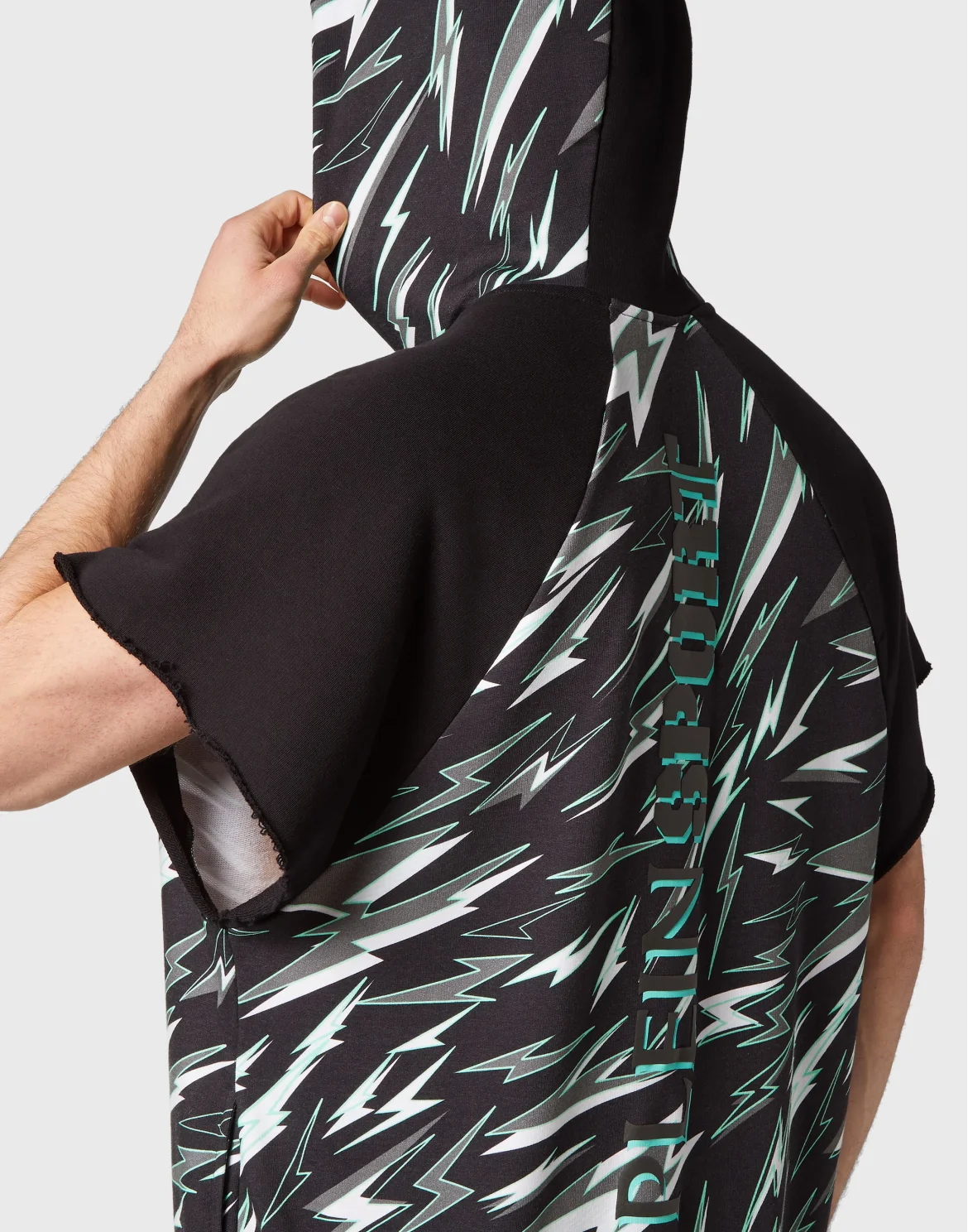 Sleeveless Hoodie Sweatshirt Tiger, цвет: Черный