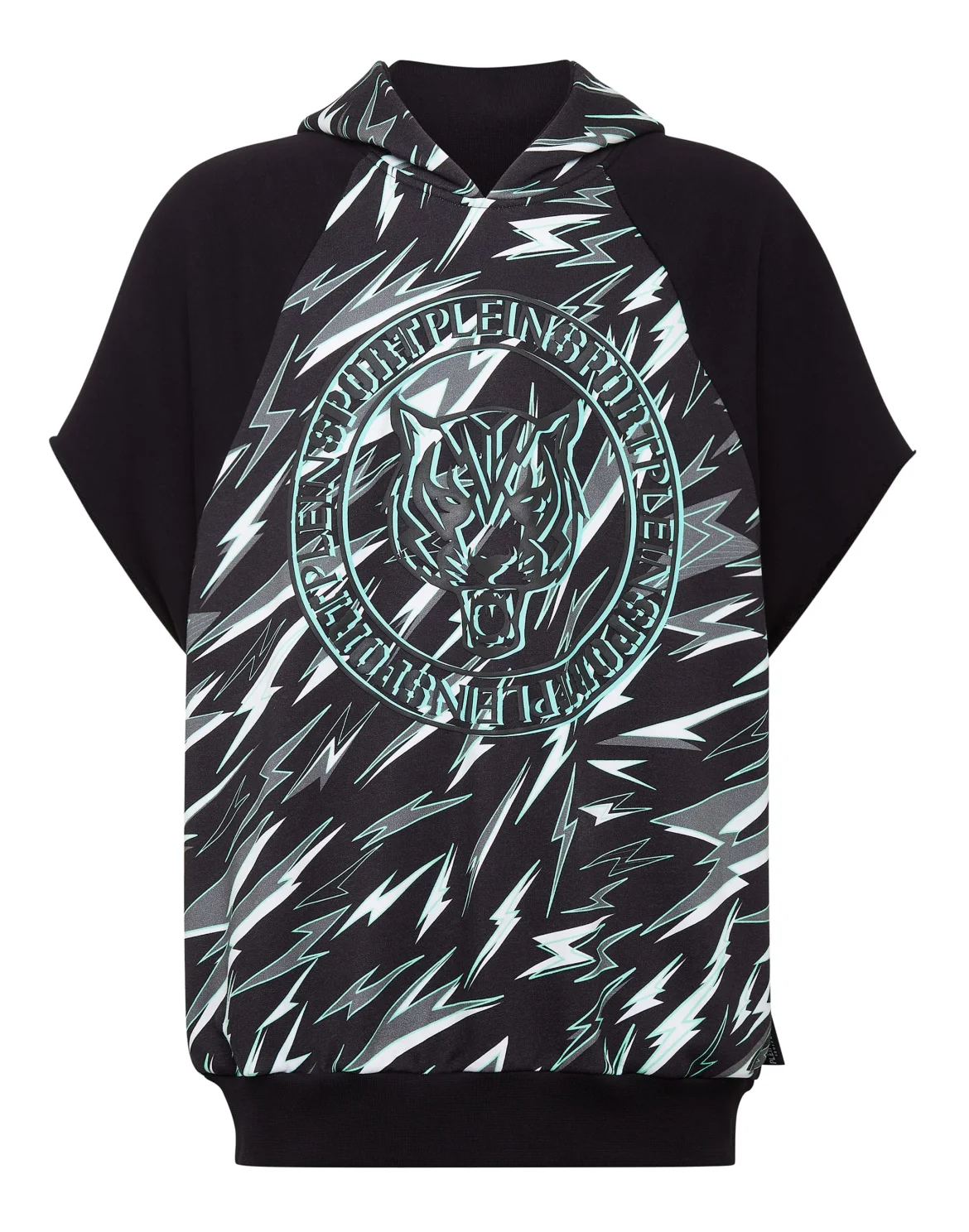 Sleeveless Hoodie Sweatshirt Tiger, цвет: Черный