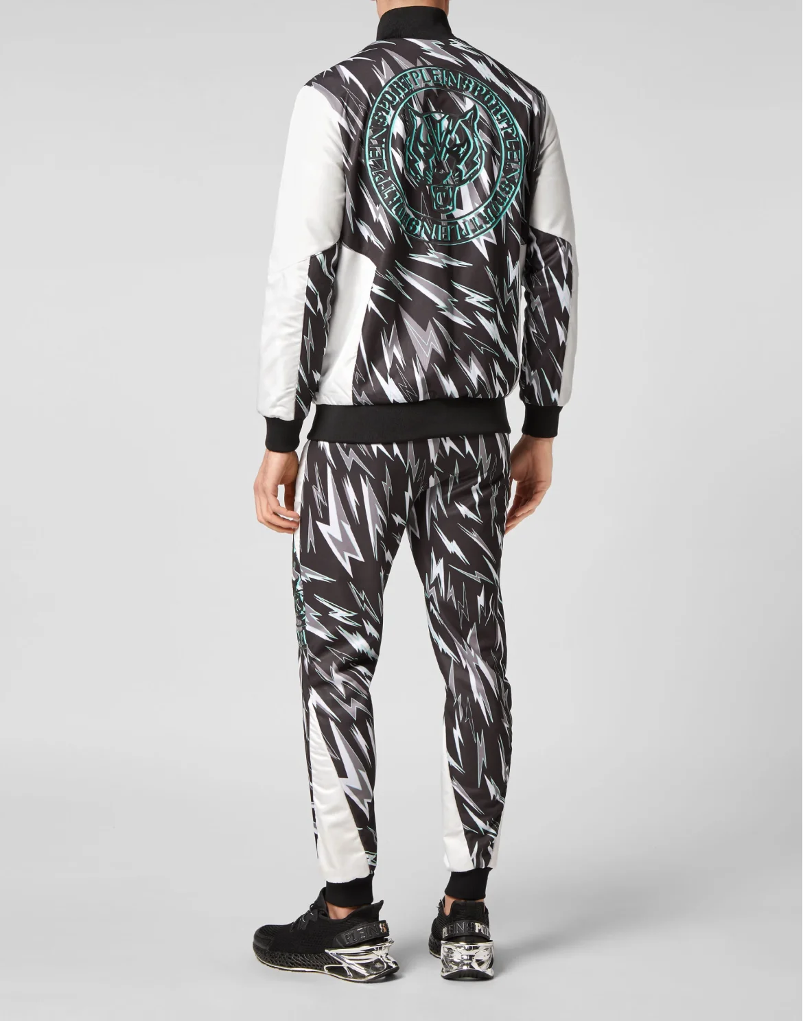 Jogging Tracksuit:Top/Trousers Tiger, цвет: Черный