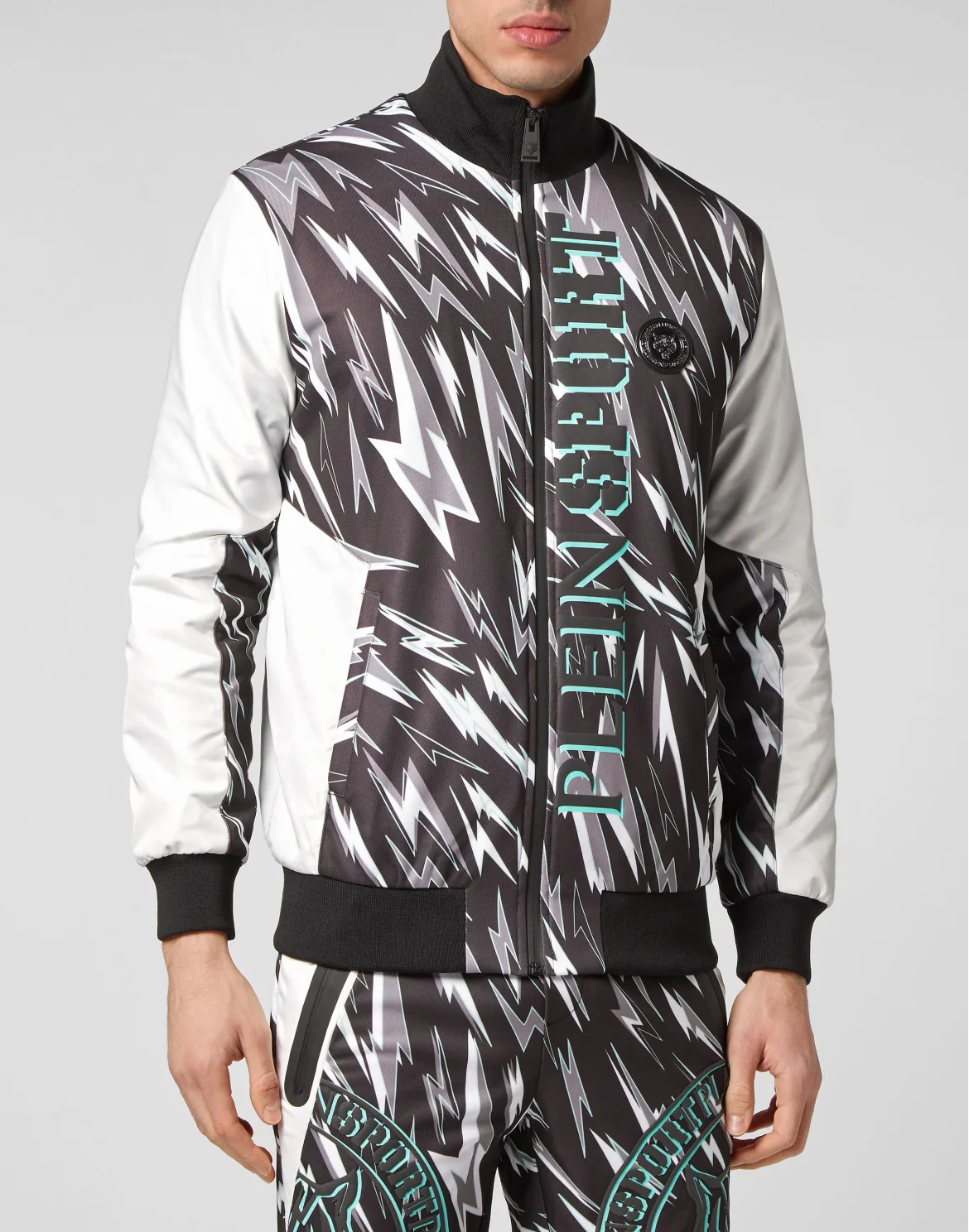 Jogging Tracksuit:Top/Trousers Tiger, цвет: Черный
