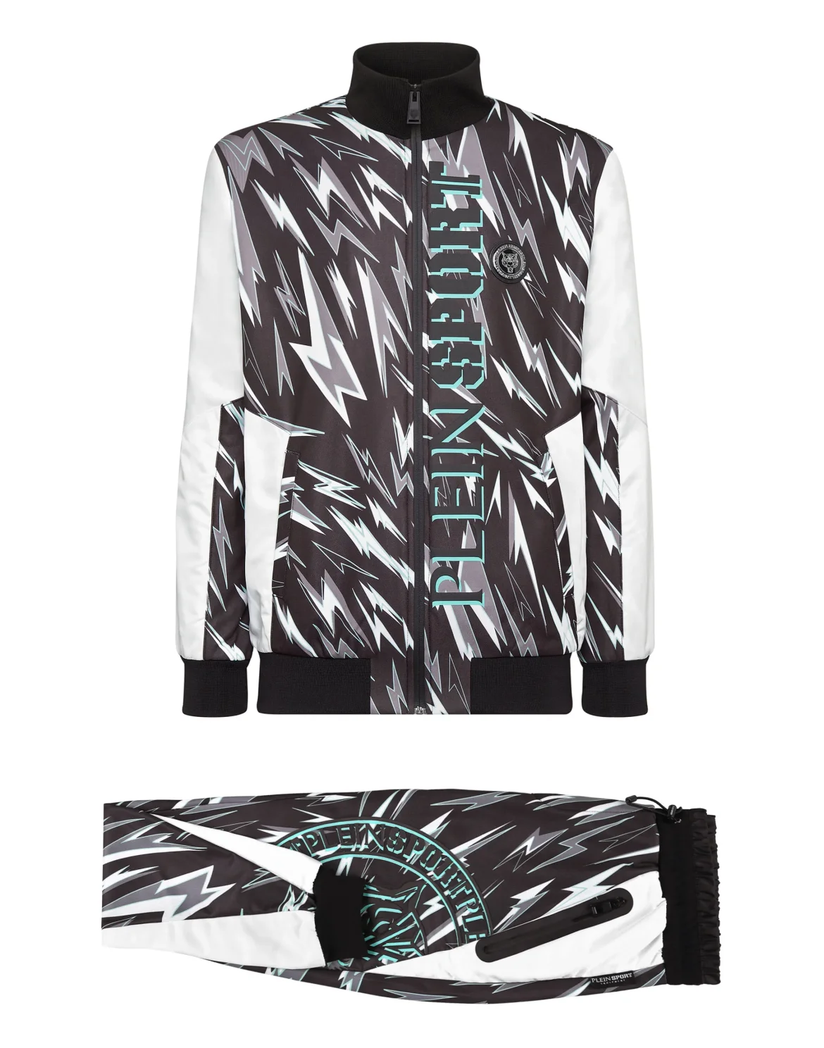 Jogging Tracksuit:Top/Trousers Tiger, цвет: Черный