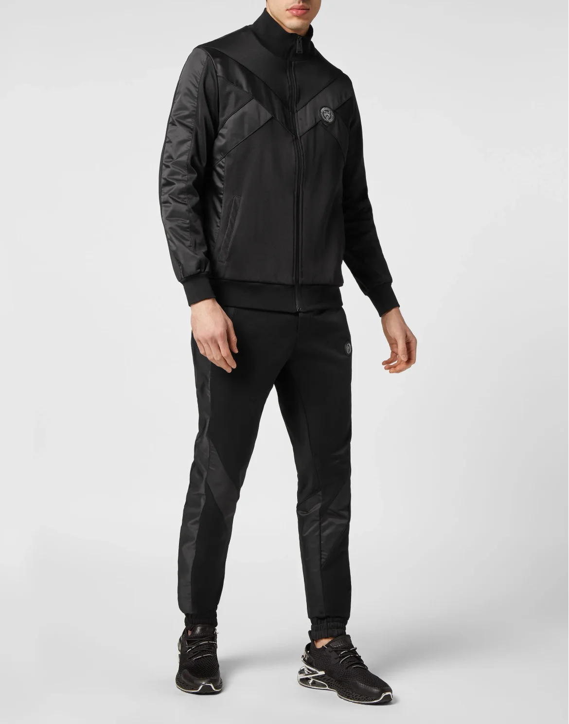 Jogging Tracksuit:Top/Trousers Tiger, цвет: Черный