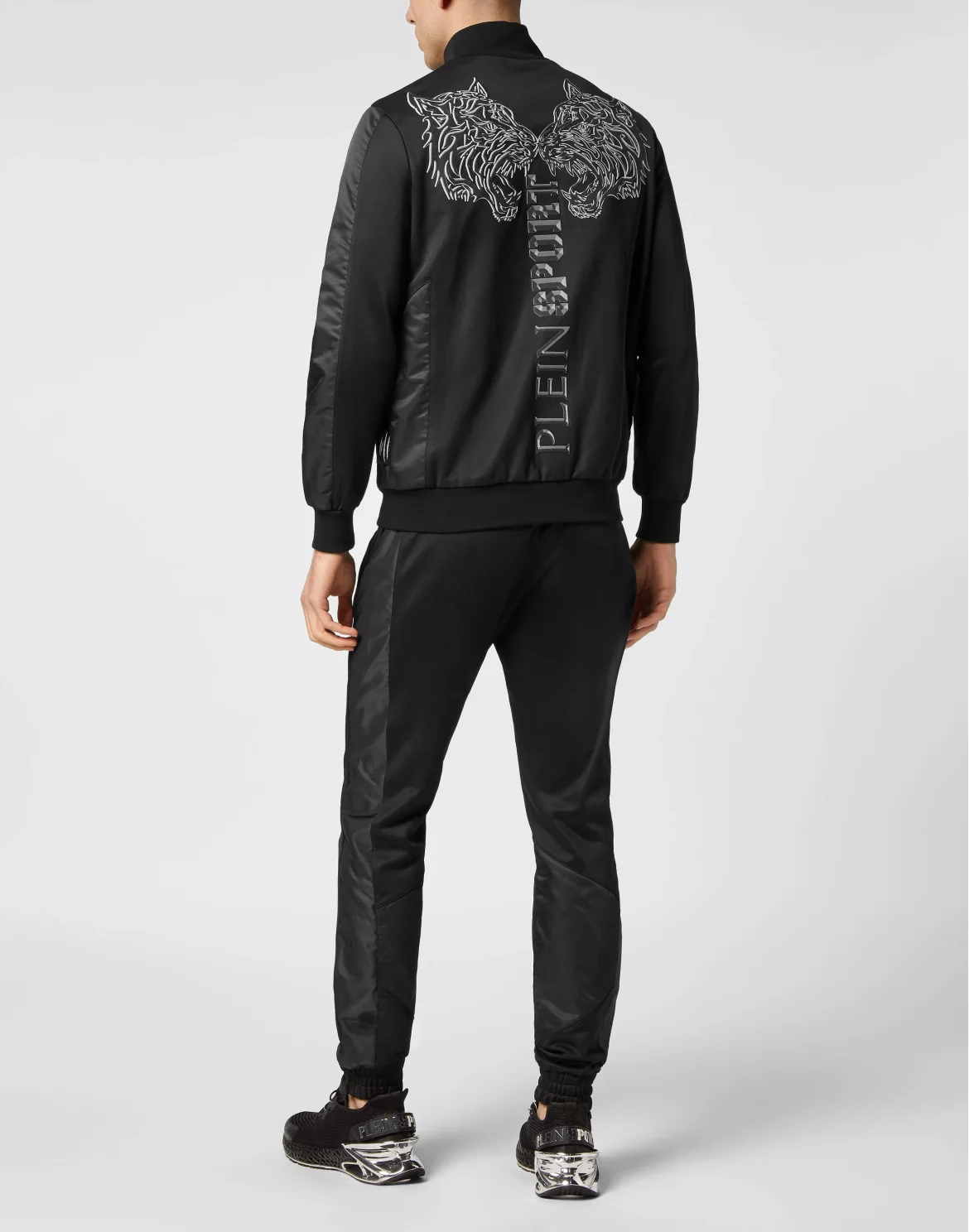 Jogging Tracksuit:Top/Trousers Tiger, цвет: Черный