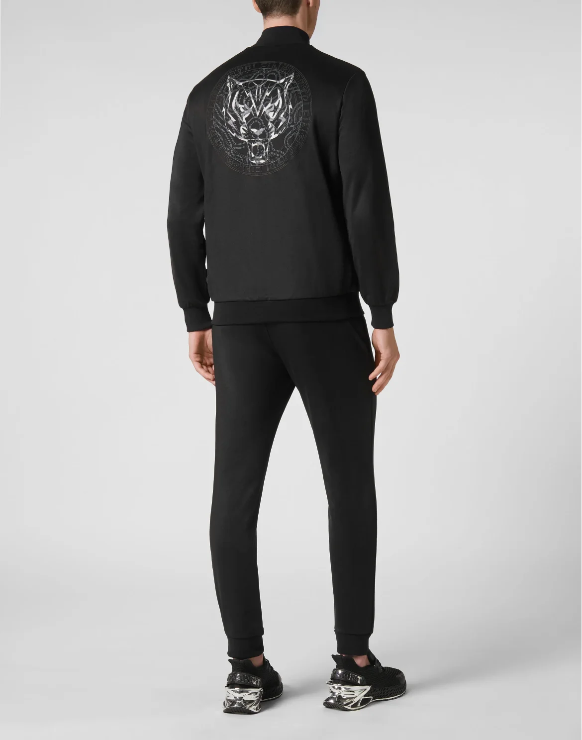 Jogging Tracksuit:Top/Trousers Tiger, цвет: Черный