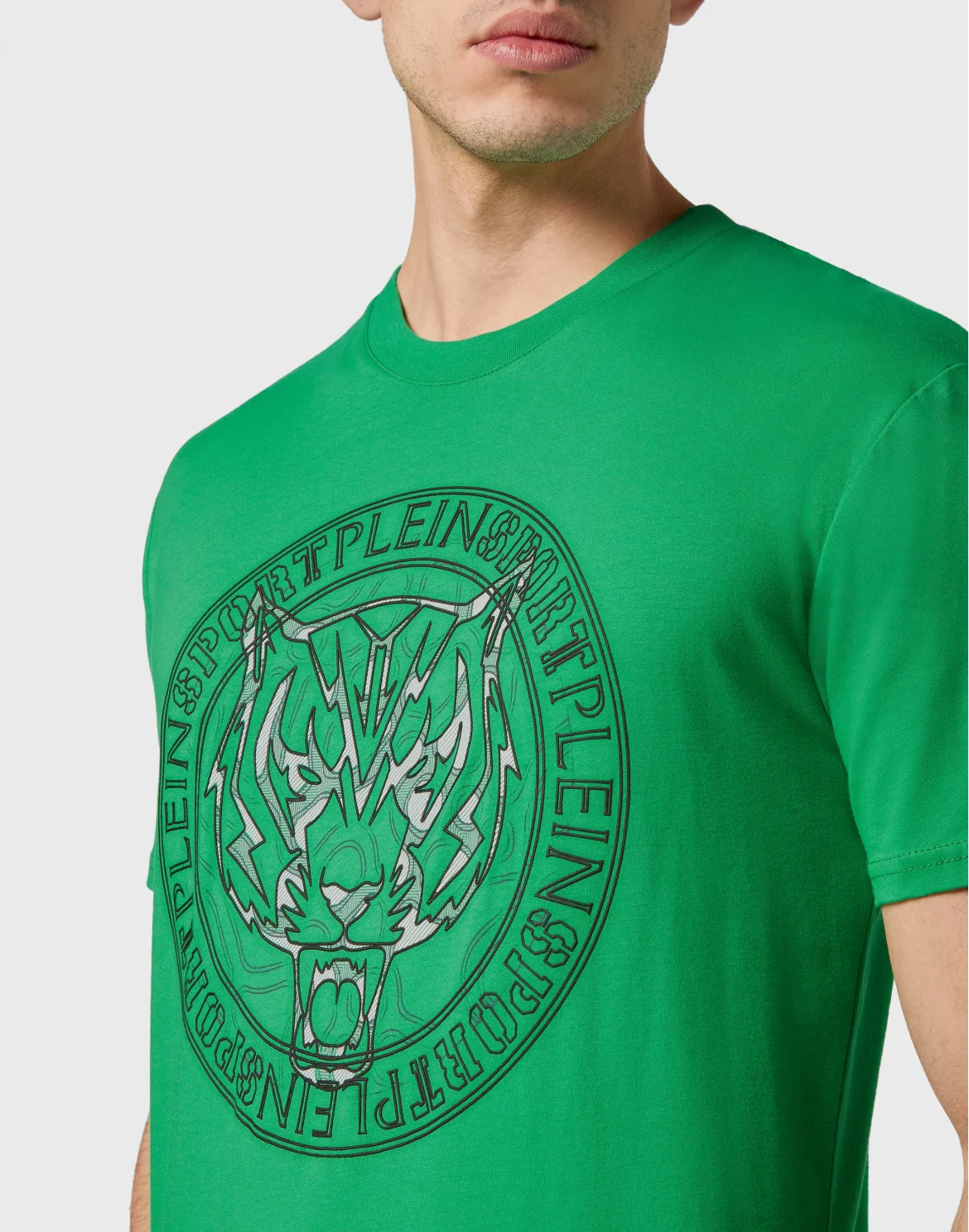 T-shirt Round Neck SS Tiger, цвет: Зеленый