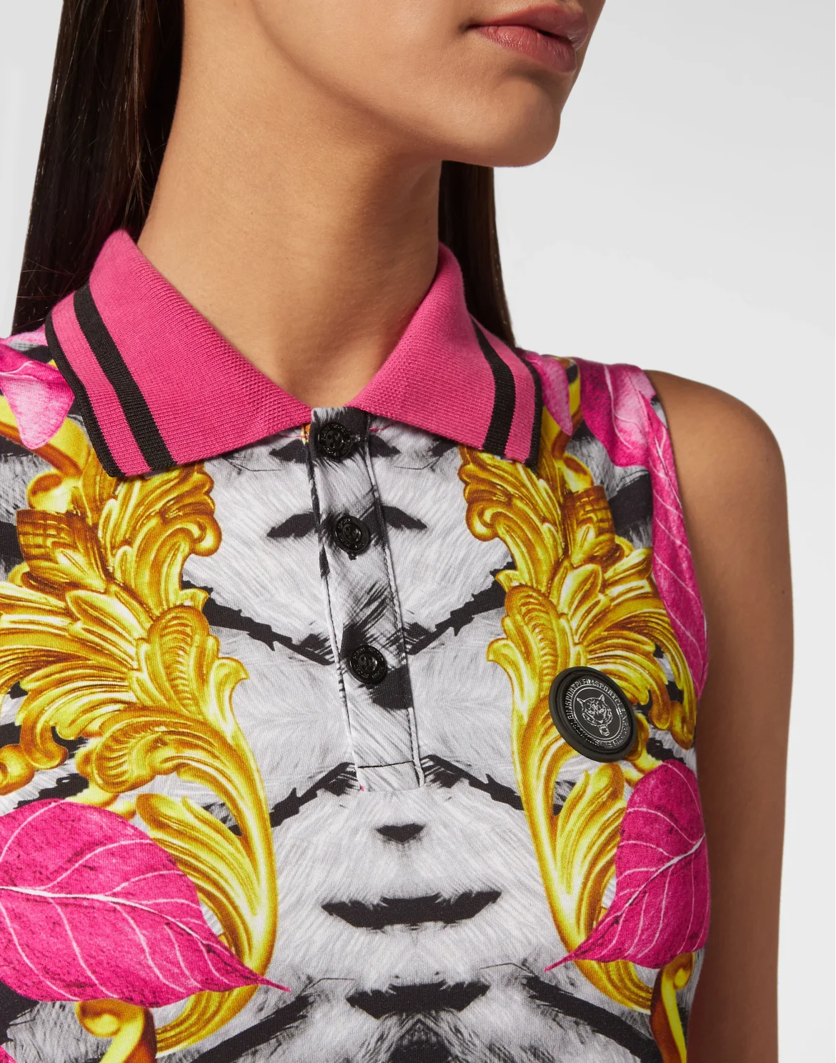 Sleeveless Polo Shirt, цвет: Мультиколор