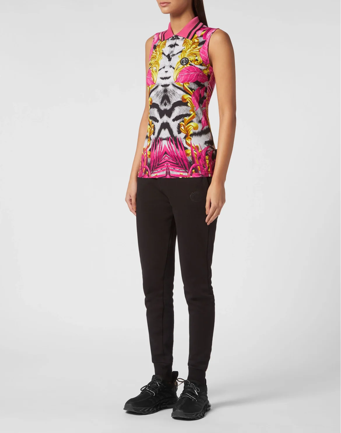 Sleeveless Polo Shirt, цвет: Мультиколор