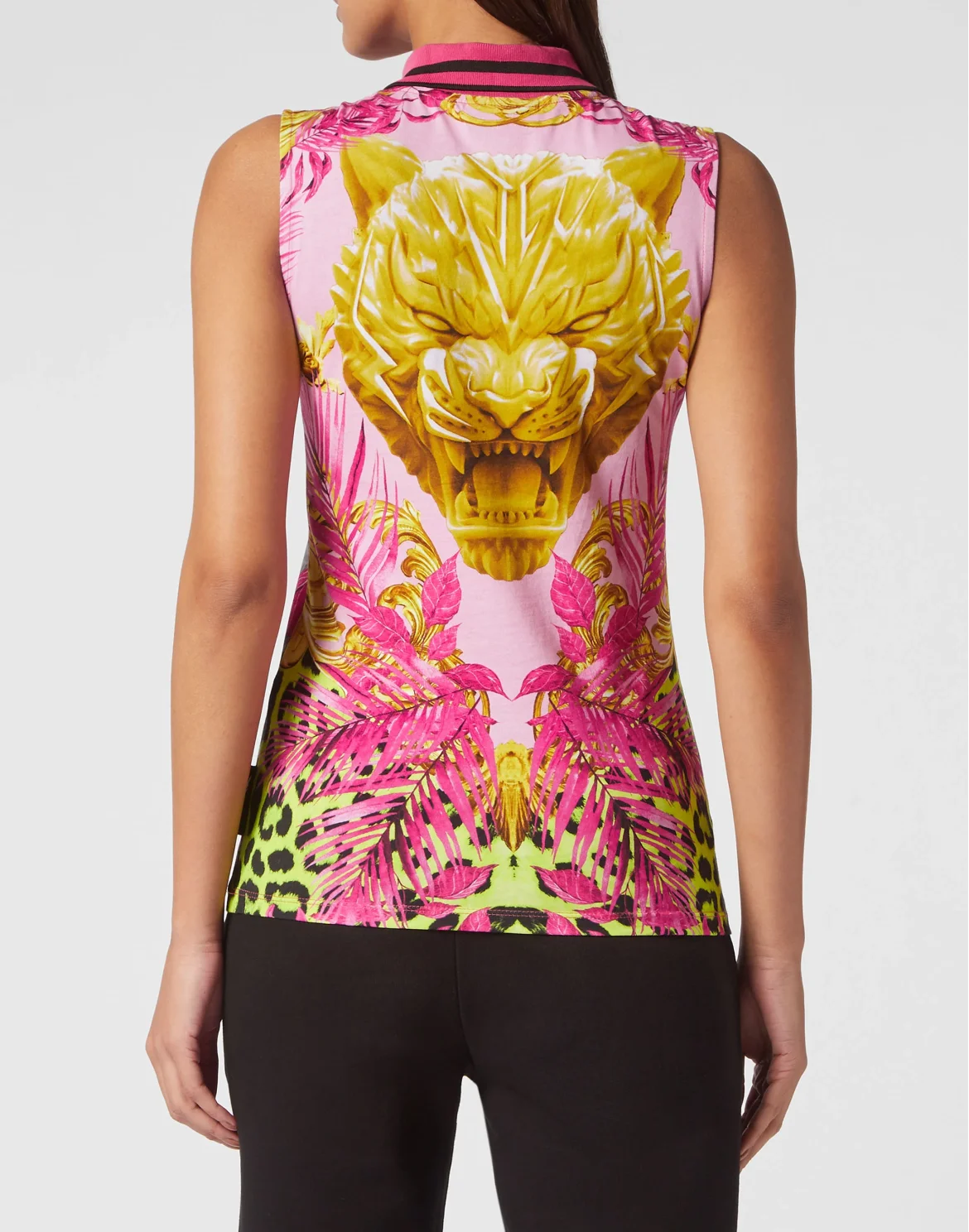 Sleeveless Polo Shirt, цвет: Мультиколор