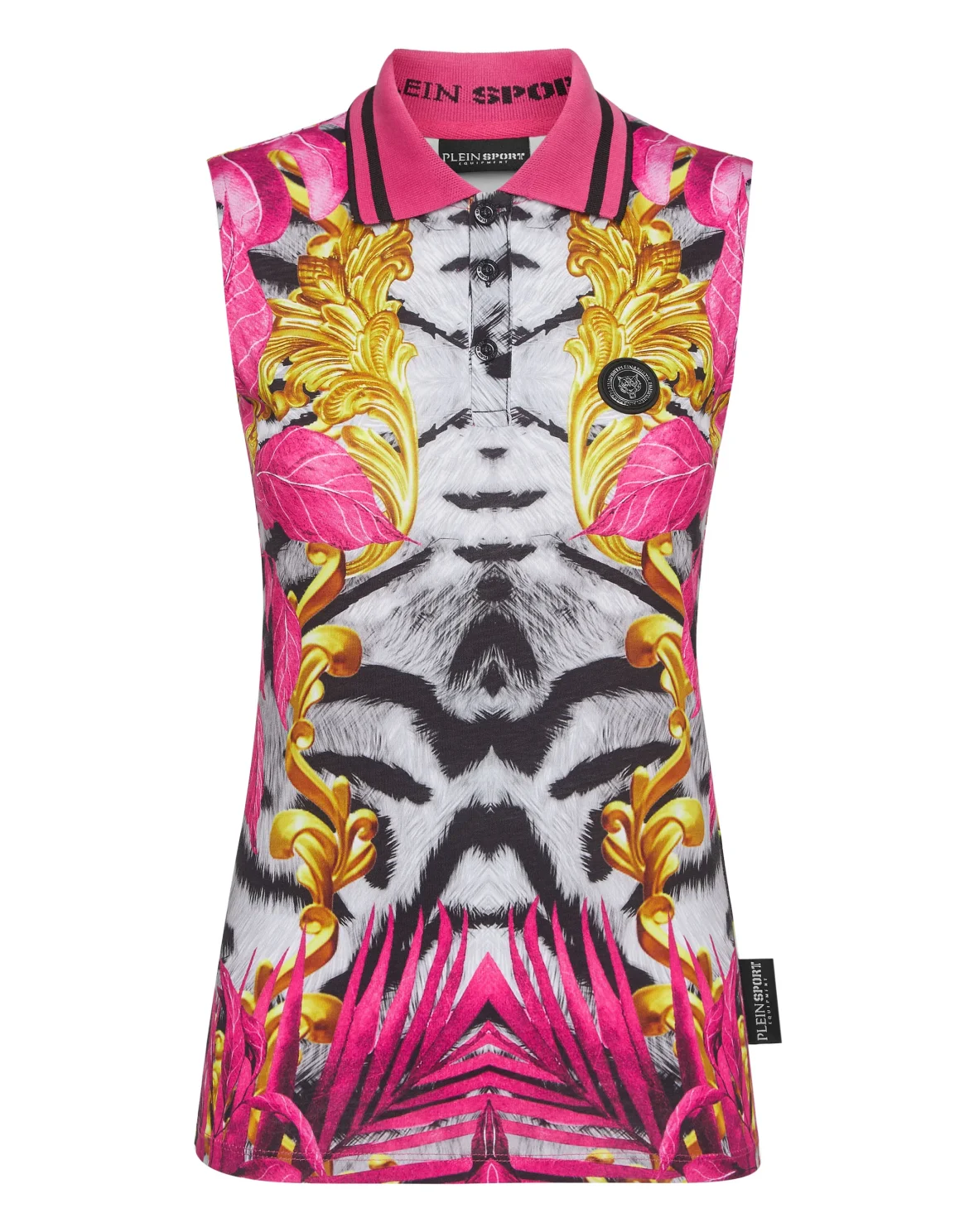 Sleeveless Polo Shirt, цвет: Мультиколор