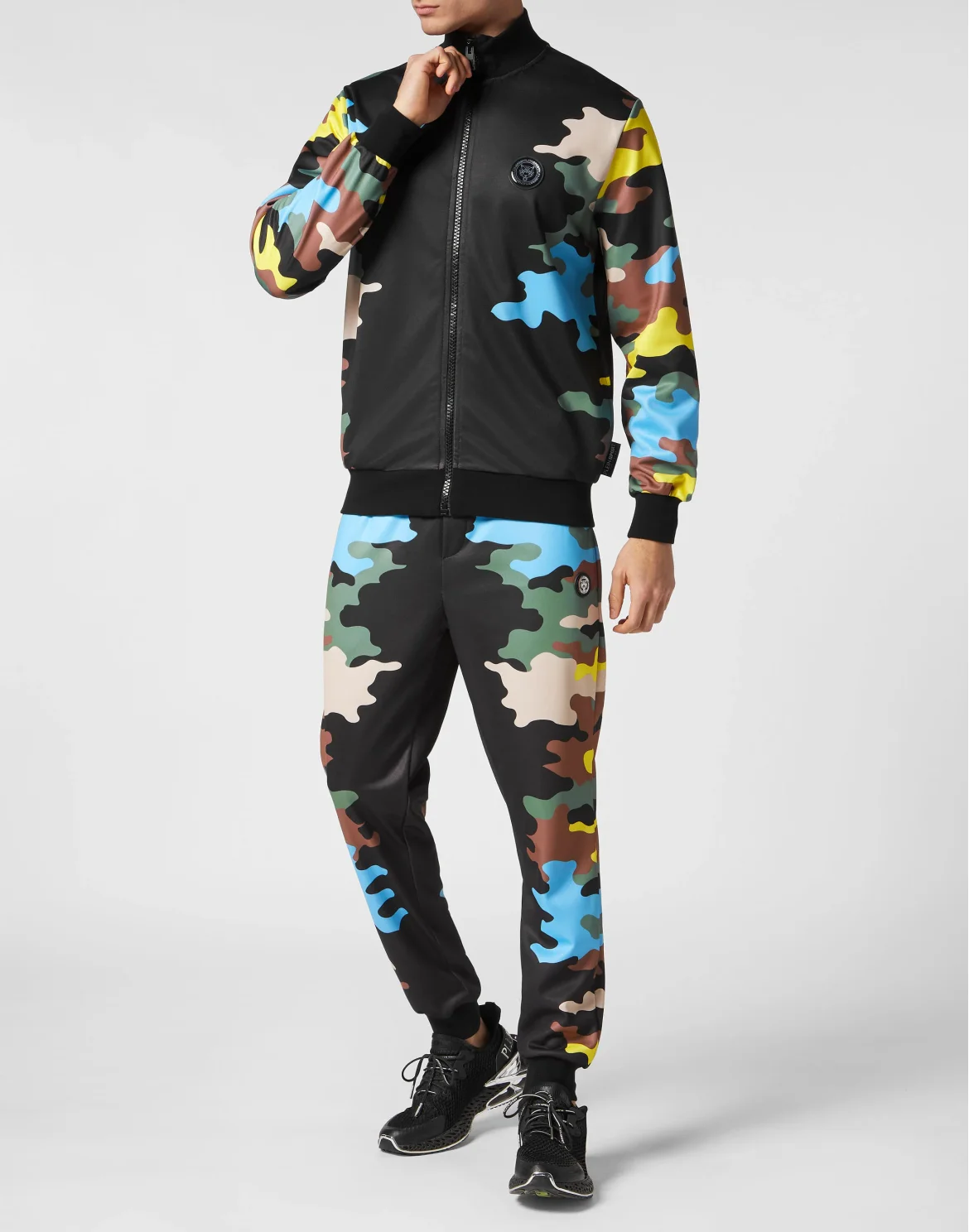 Jogging Jacket Camouflage, цвет: Черный