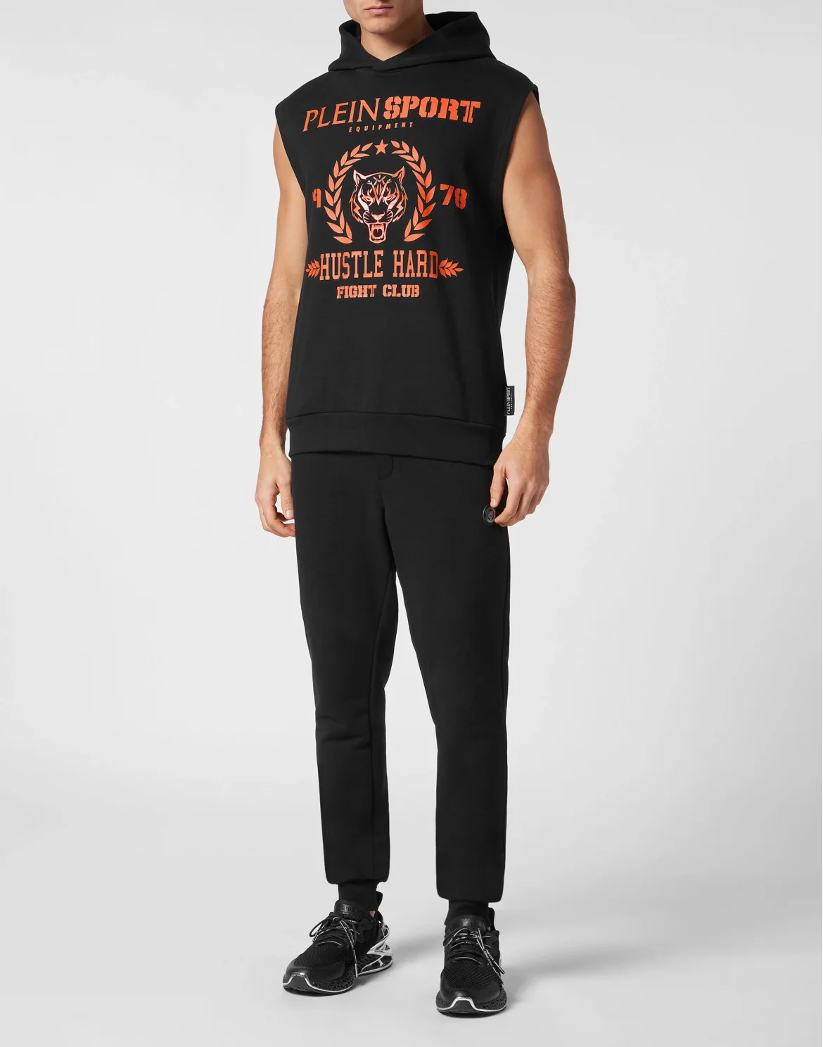 Sleeveless Hoodie sweatshirt Tiger, цвет: Черный