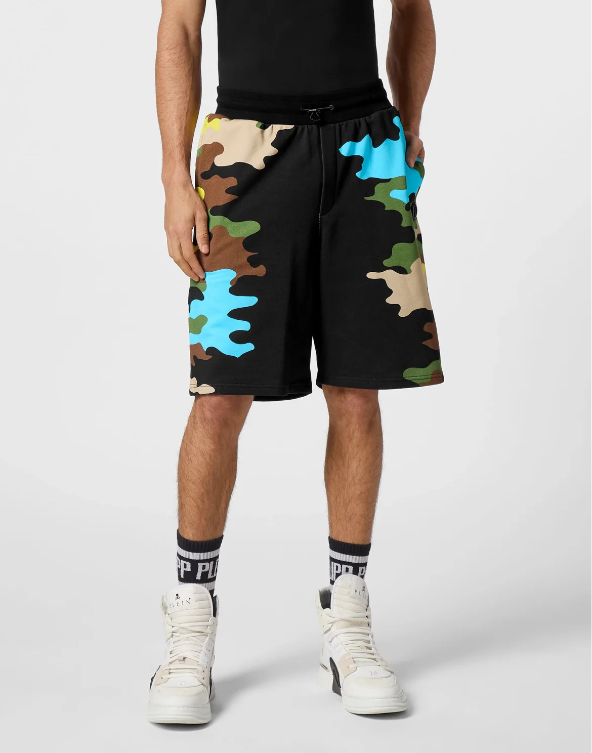 Jogging Shorts Camouflage, цвет: Черный
