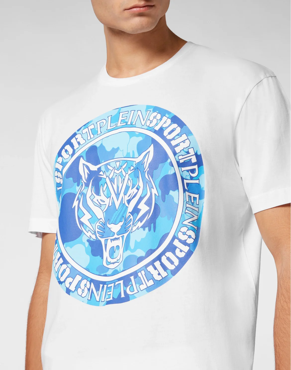 T-shirt Round Neck Carbon Tiger, цвет: Мультиколор