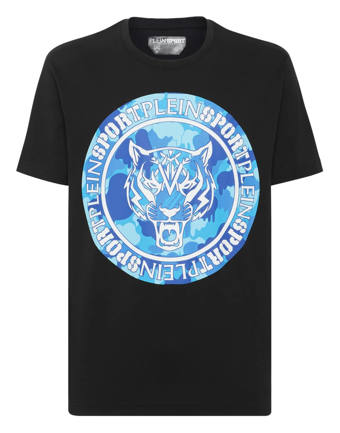 T-shirt Round Neck Carbon Tiger, цвет: Черный