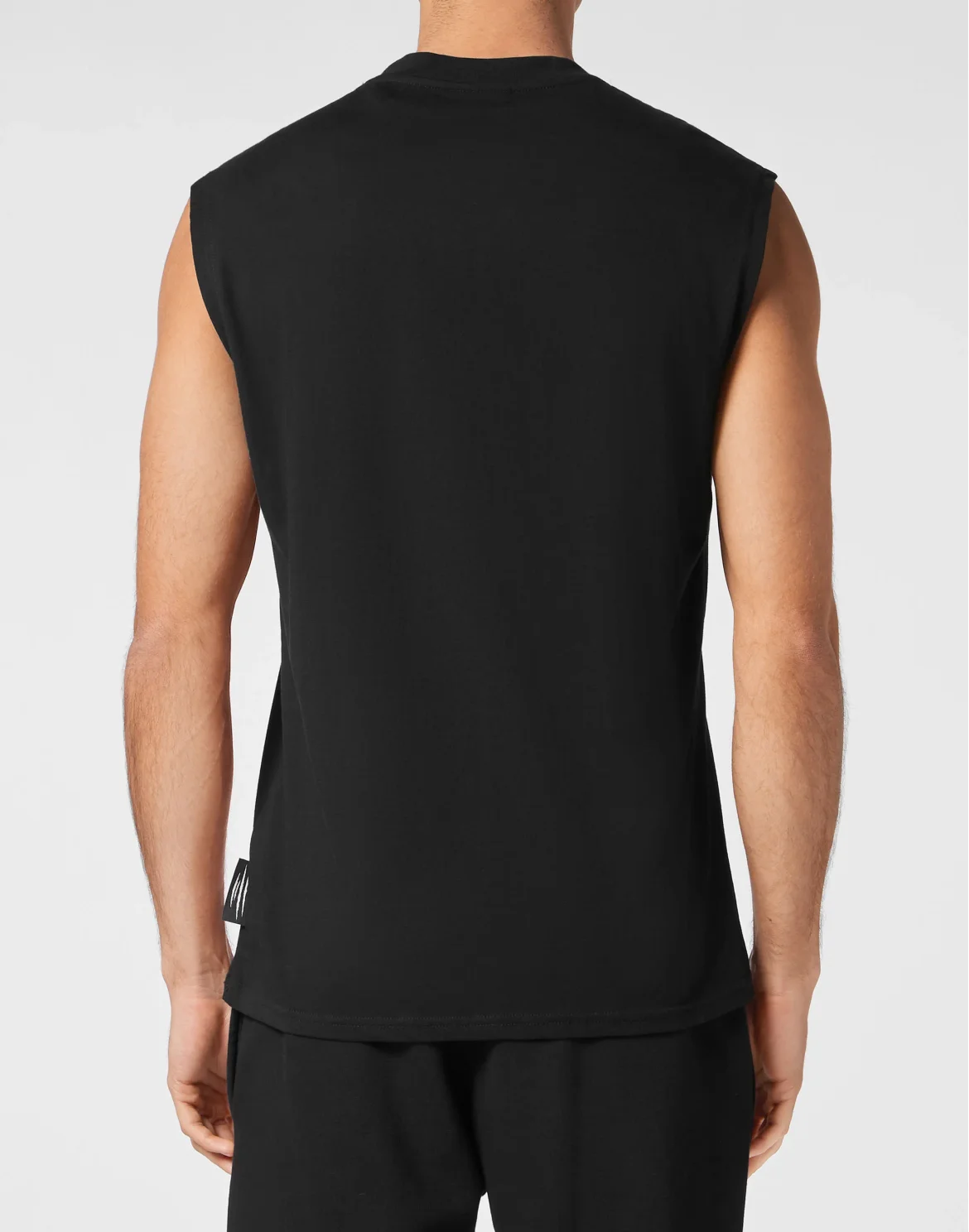 Sleeveless T-shirt Round Neck, цвет: Черный