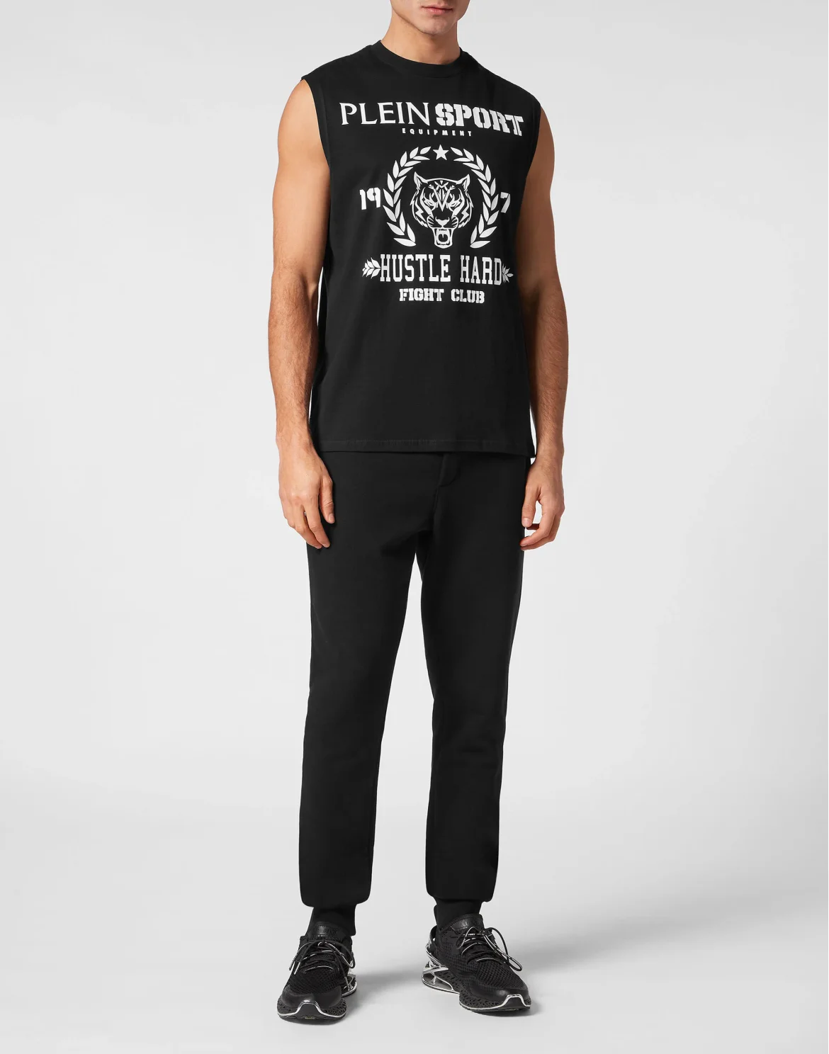 Sleeveless T-shirt Round Neck, цвет: Черный