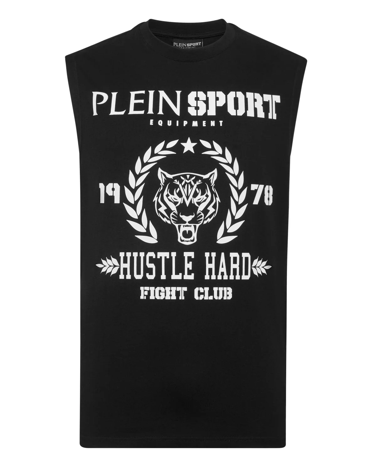 Sleeveless T-shirt Round Neck, цвет: Черный