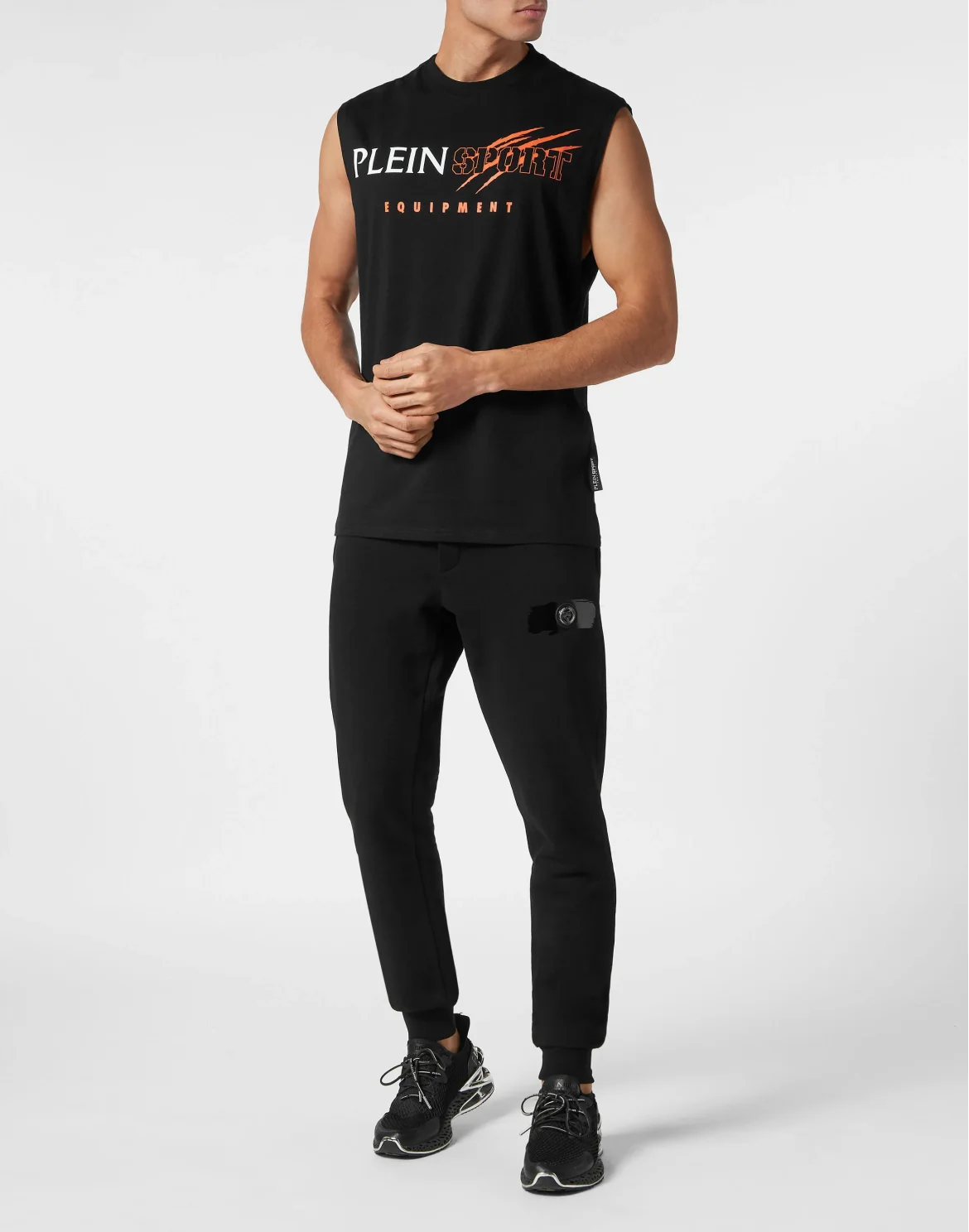 Sleeveless T-shirt Round Neck, цвет: Черный