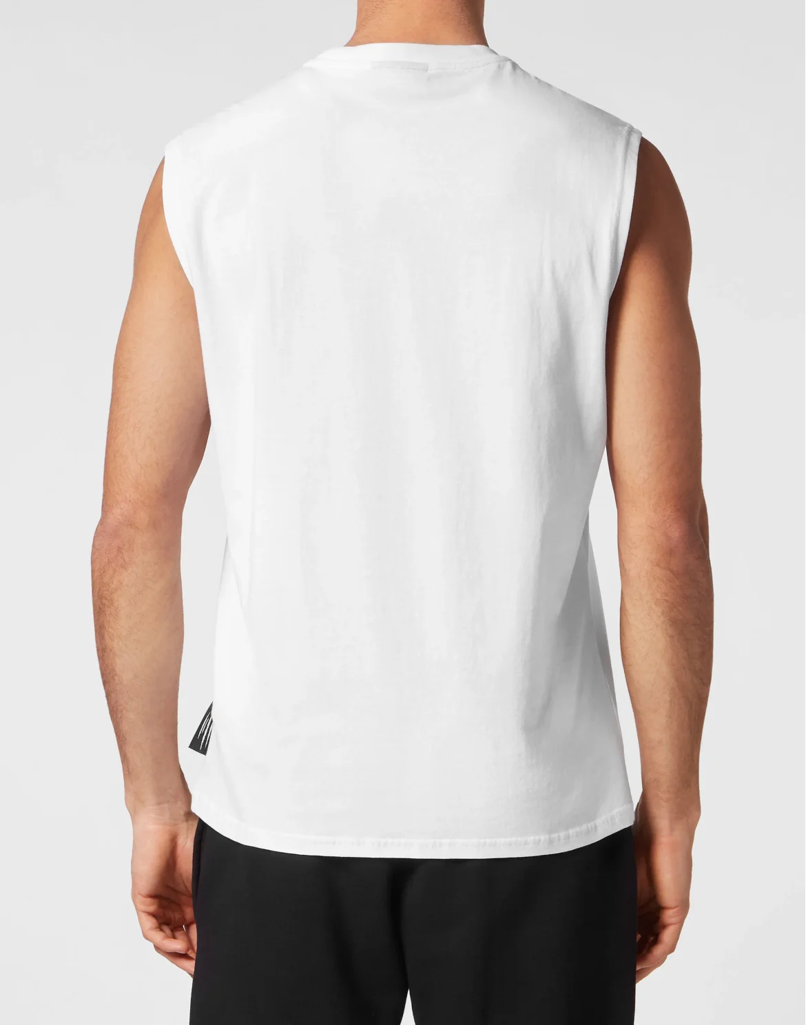Sleeveless T-shirt Round Neck, цвет: Черный
