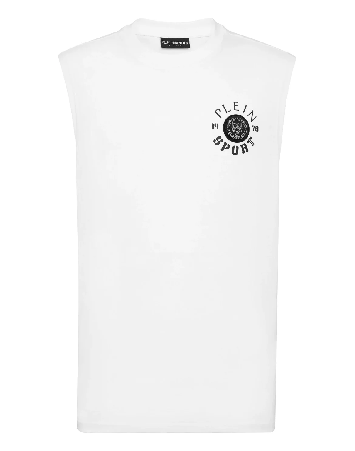 Sleeveless T-shirt Round Neck, цвет: Черный