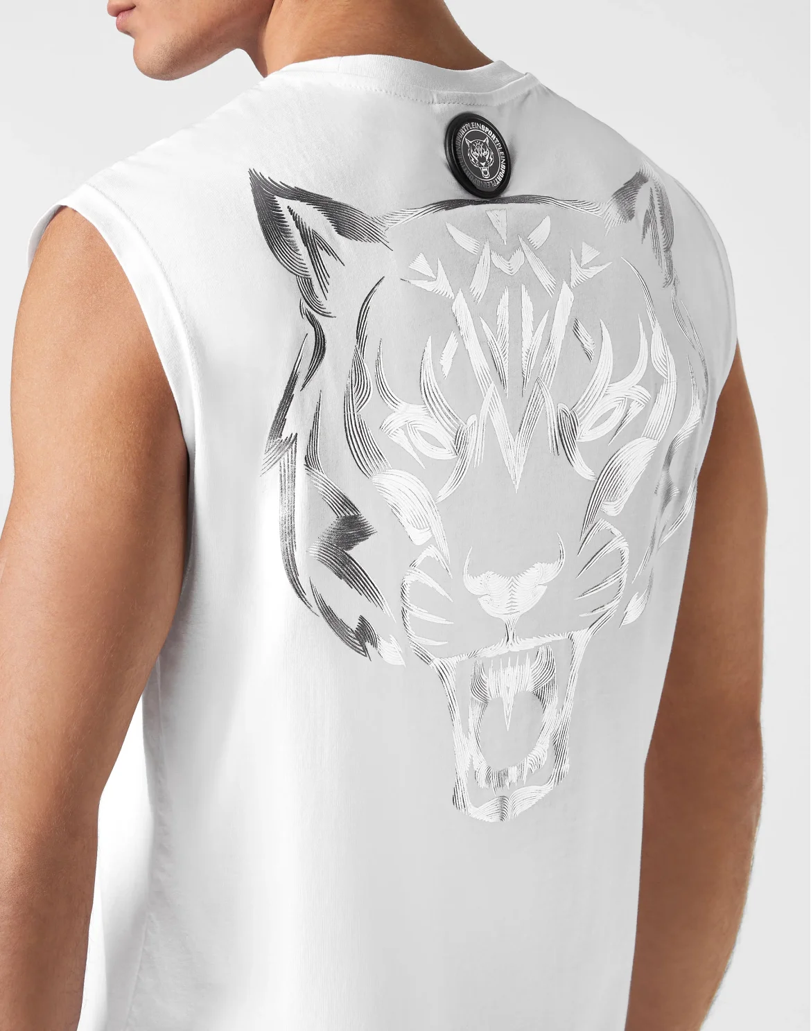 Sleeveless T-shirt Round Neck, цвет: Белый