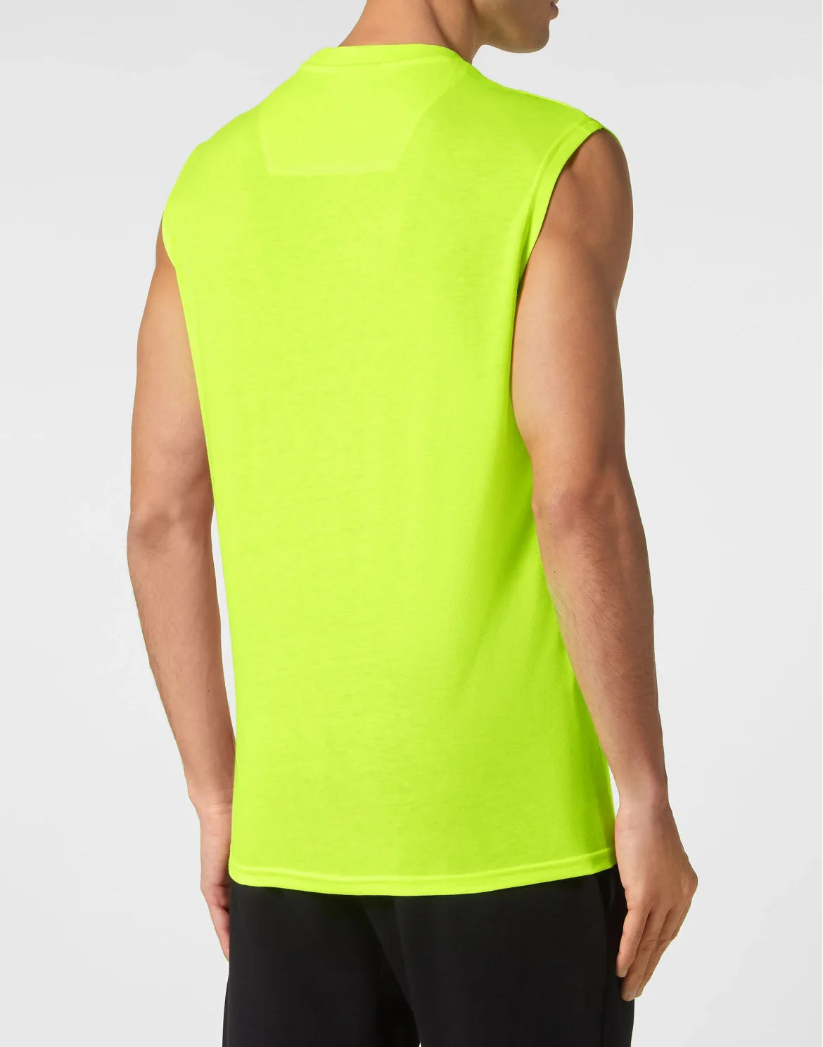 Sleeveless T-shirt Round Neck Scratch, цвет: Серый